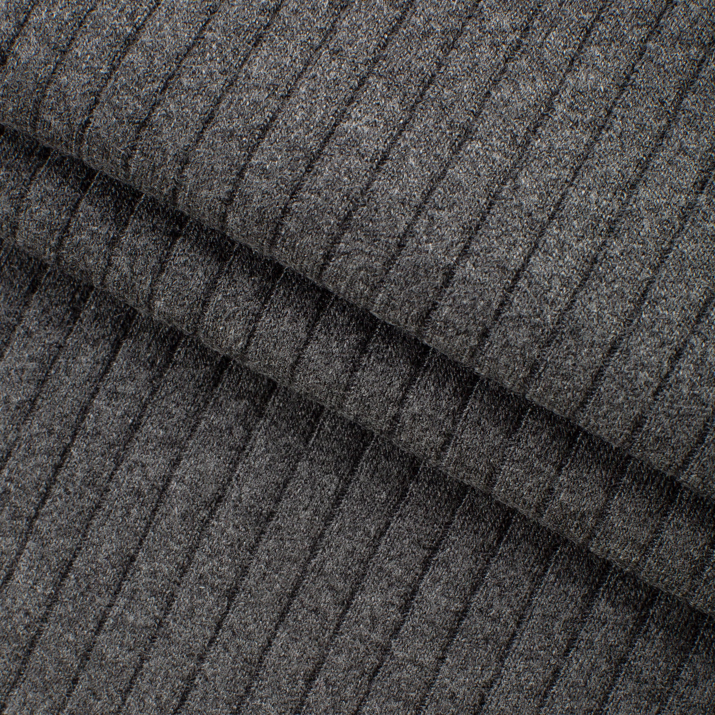 HEAVY COTTON RIB - DARK GREY