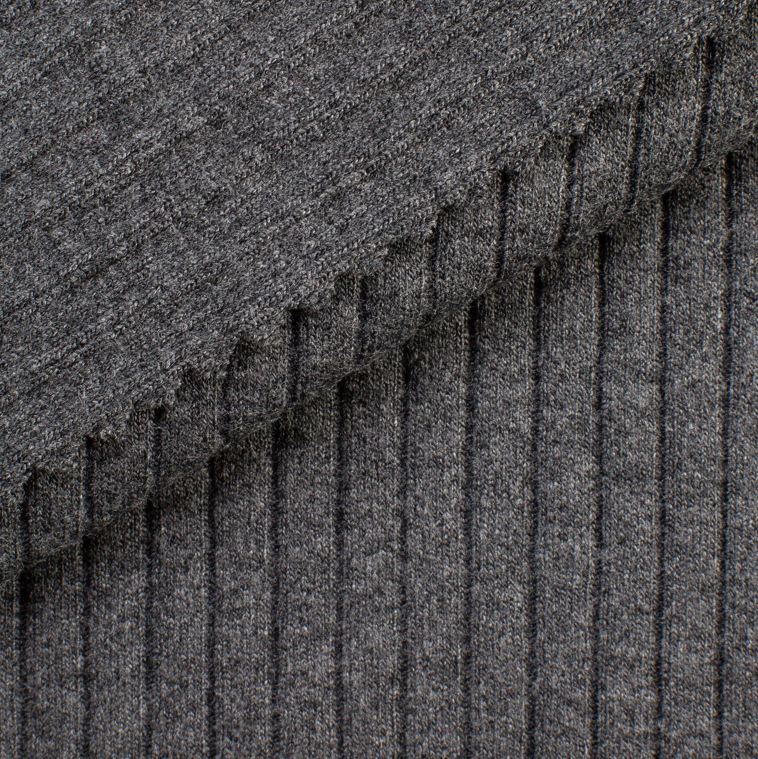 HEAVY COTTON RIB - DARK GREY