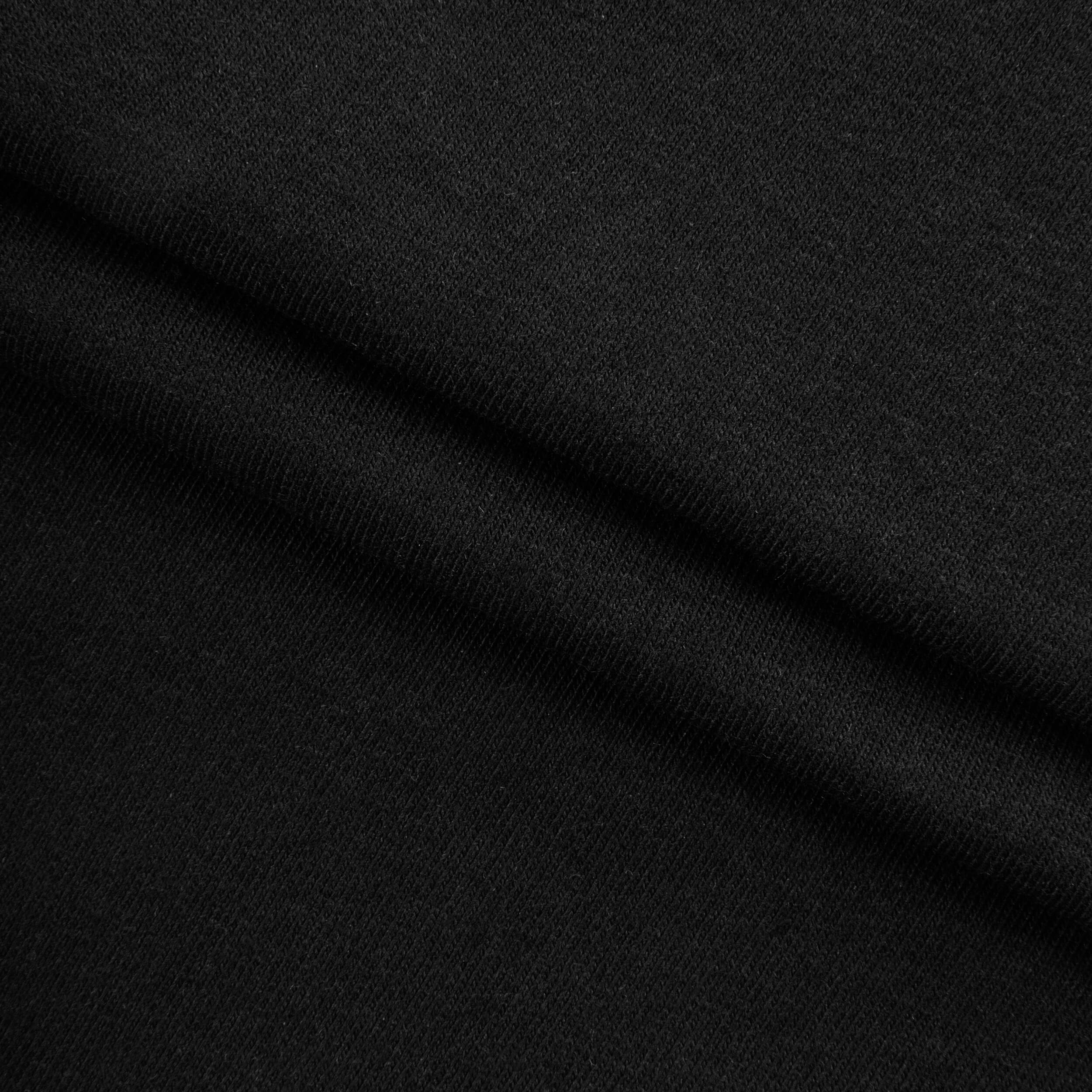 COTTON BAMBOO STRETCH JERSEY - BLACK