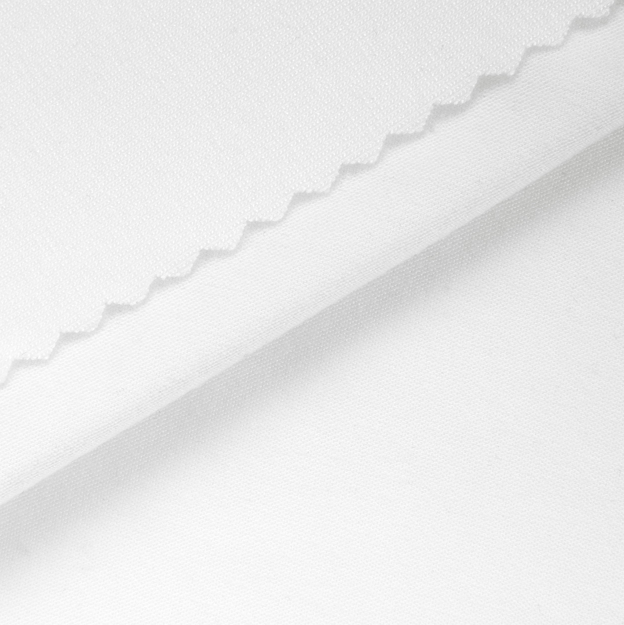 BAMBOO SINGLE JERSEY FABRIC WITH ELASTANE - SNOW WHITE - 160 GSM