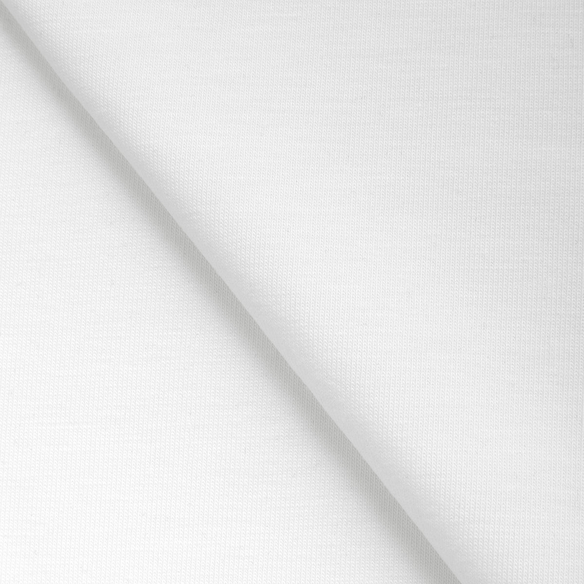 COTTON SINGLE JERSEY FABRIC WITH ELASTANE - SNOW WHITE - 160 GSM