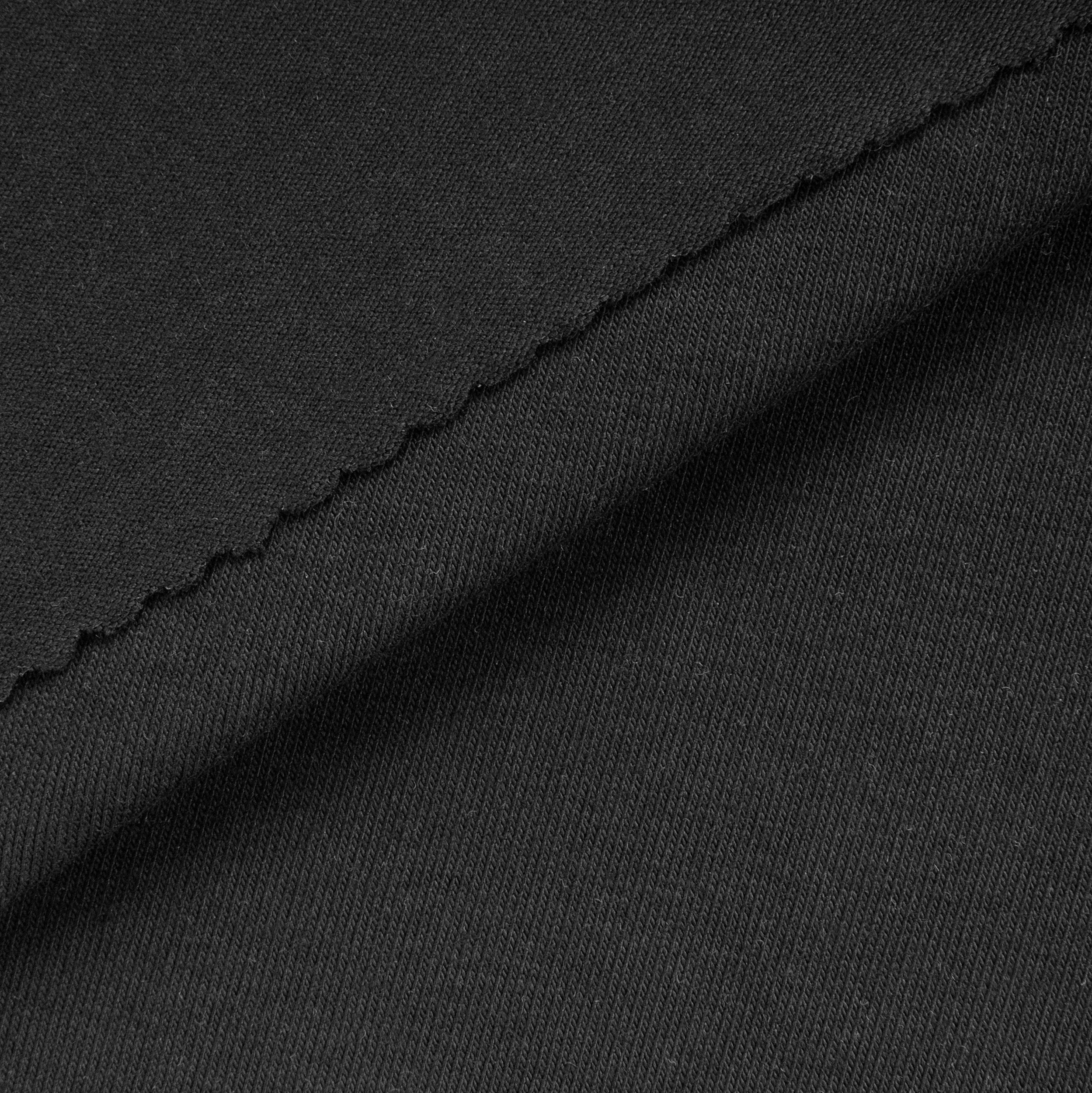 COTTON-MODAL SINGLE JERSEY FABRIC WITH ELASTANE - BLACK - 160 GSM