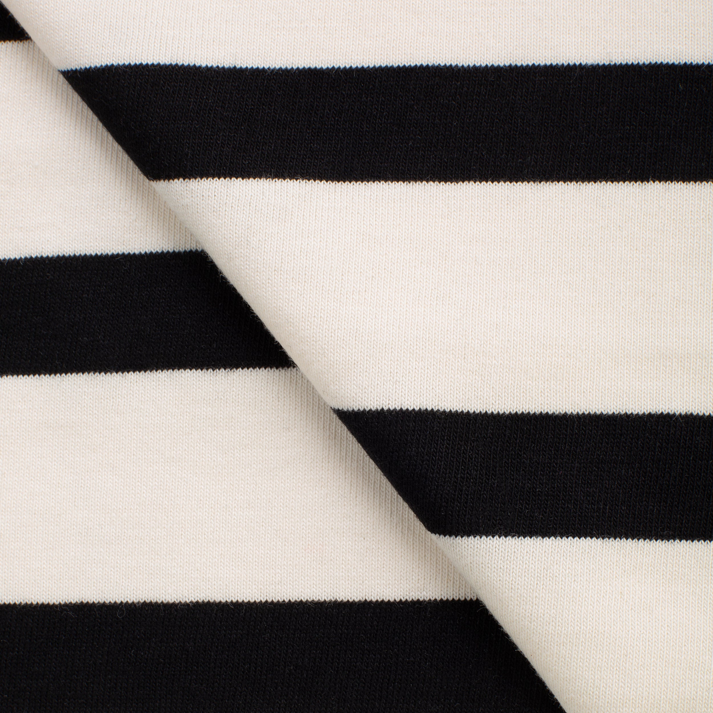 COTTON SINGLE JERSEY FABRIC - WASHED BLACK STRIPES - 150 GSM