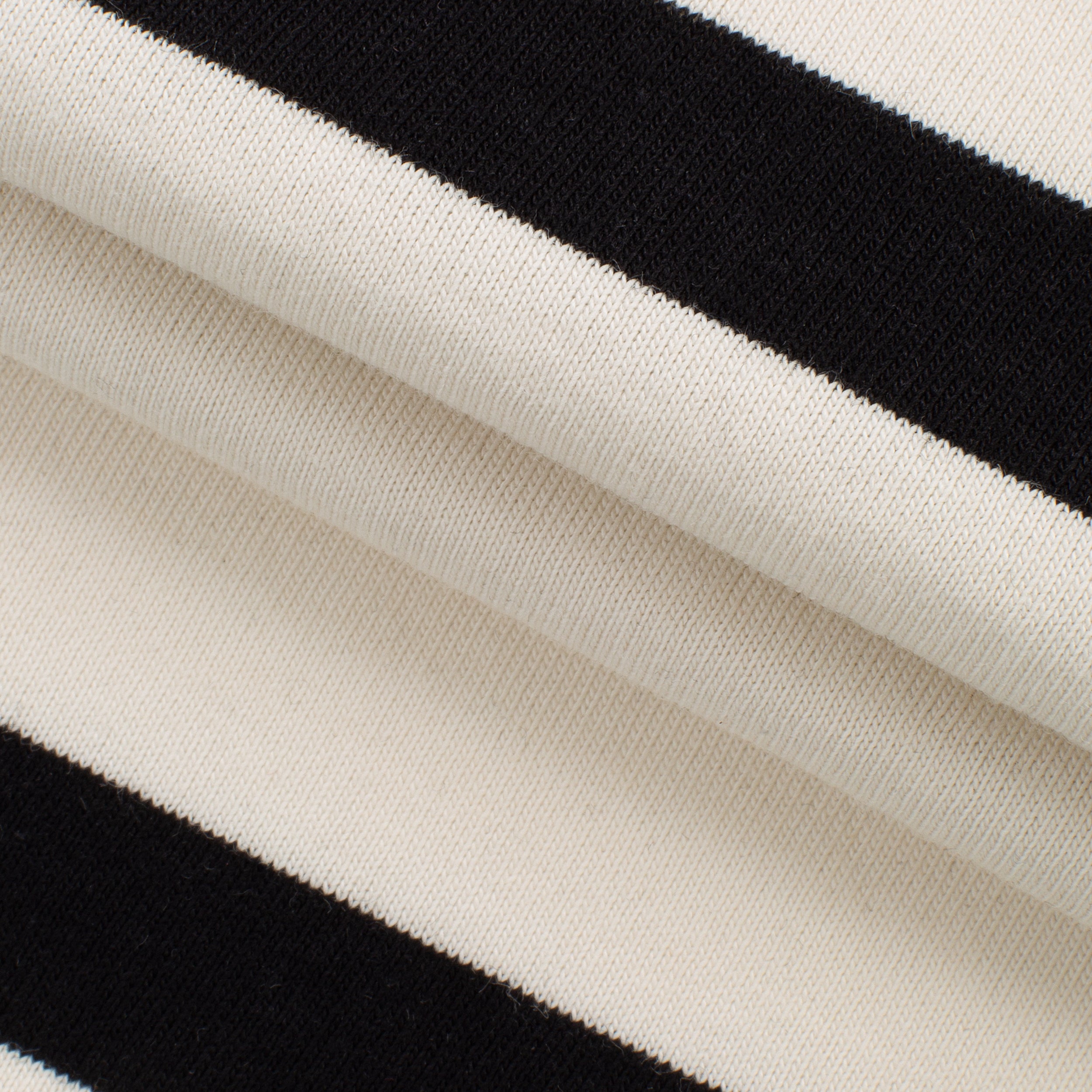 COTTON JERSEY STRIPES - STRIPES WASHED BLACK