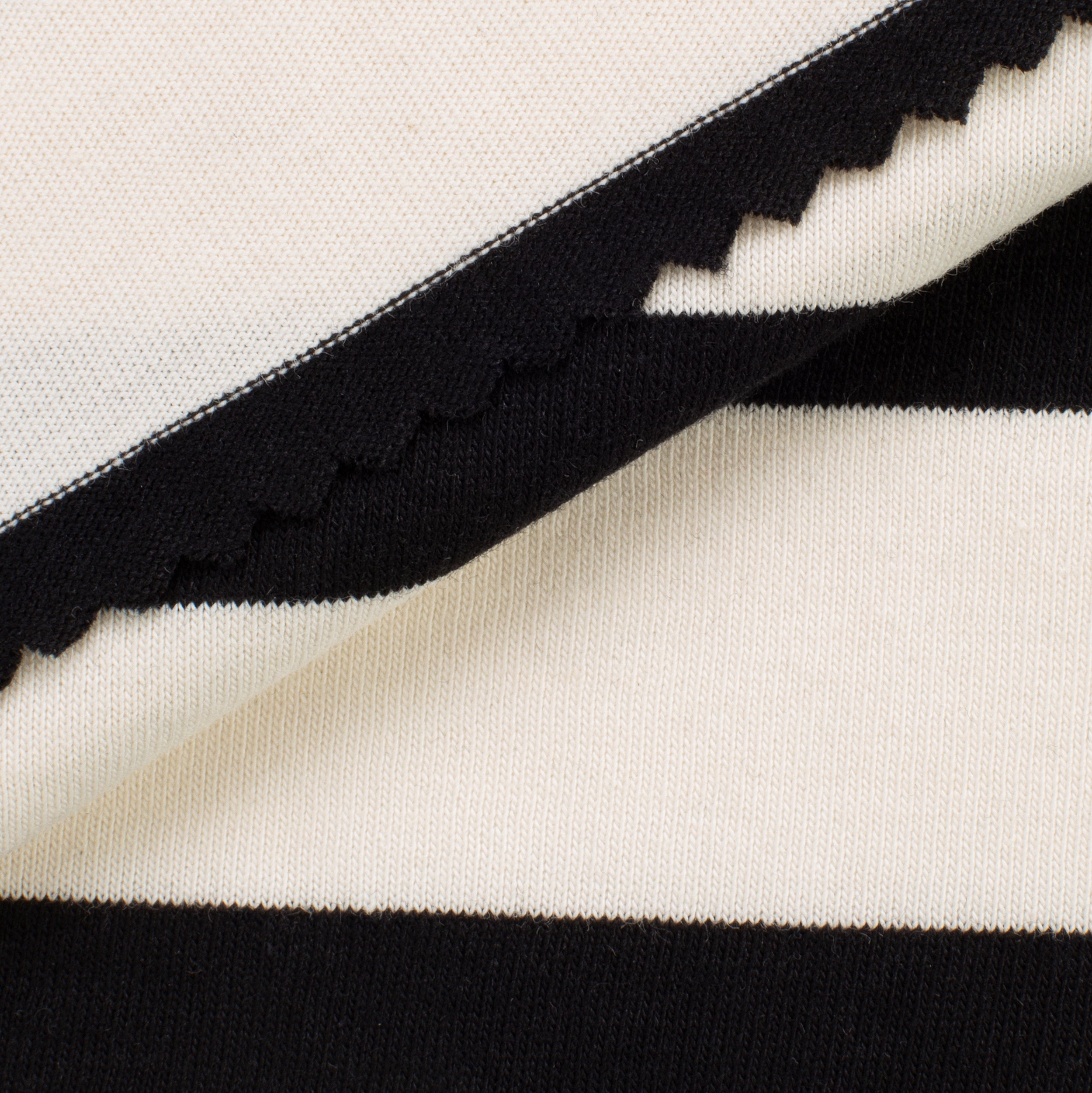 COTTON JERSEY STRIPES - STRIPES WASHED BLACK