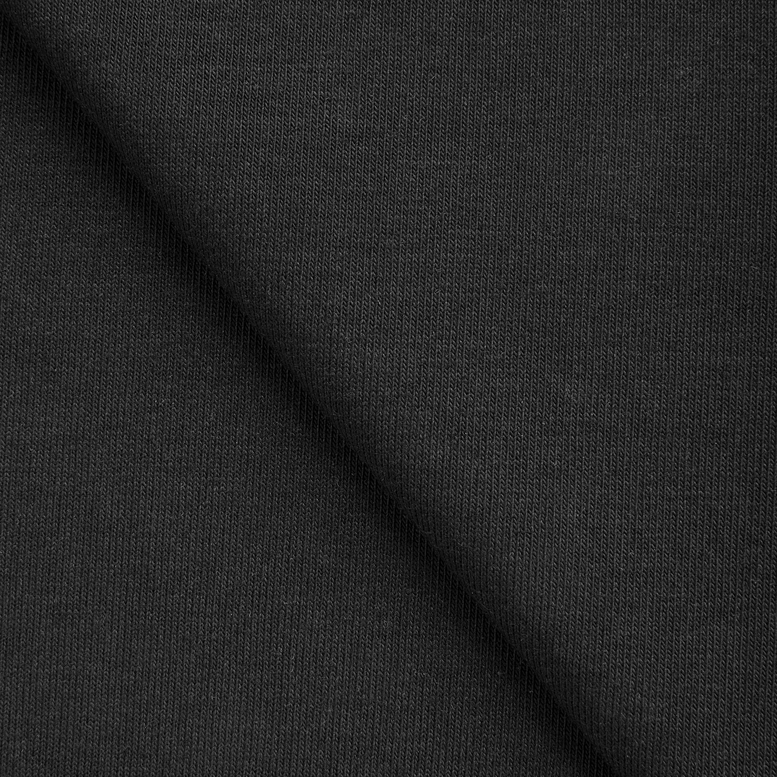 COTTON SINGLE JERSEY FABRIC WITH ELASTANE - BLACK - 160 GSM