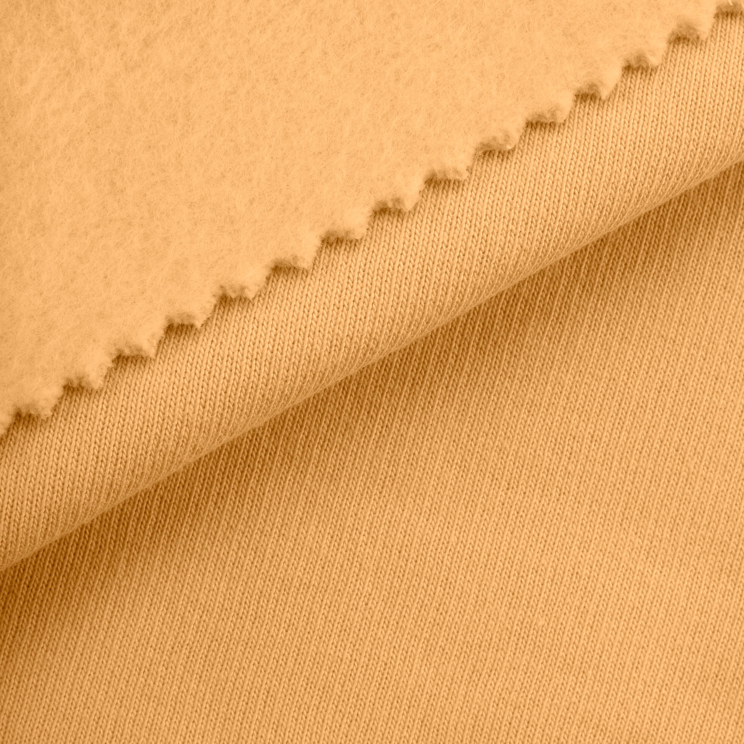 LIGHTWEIGHT COTTON FLEECE - APRICOT NECTAR