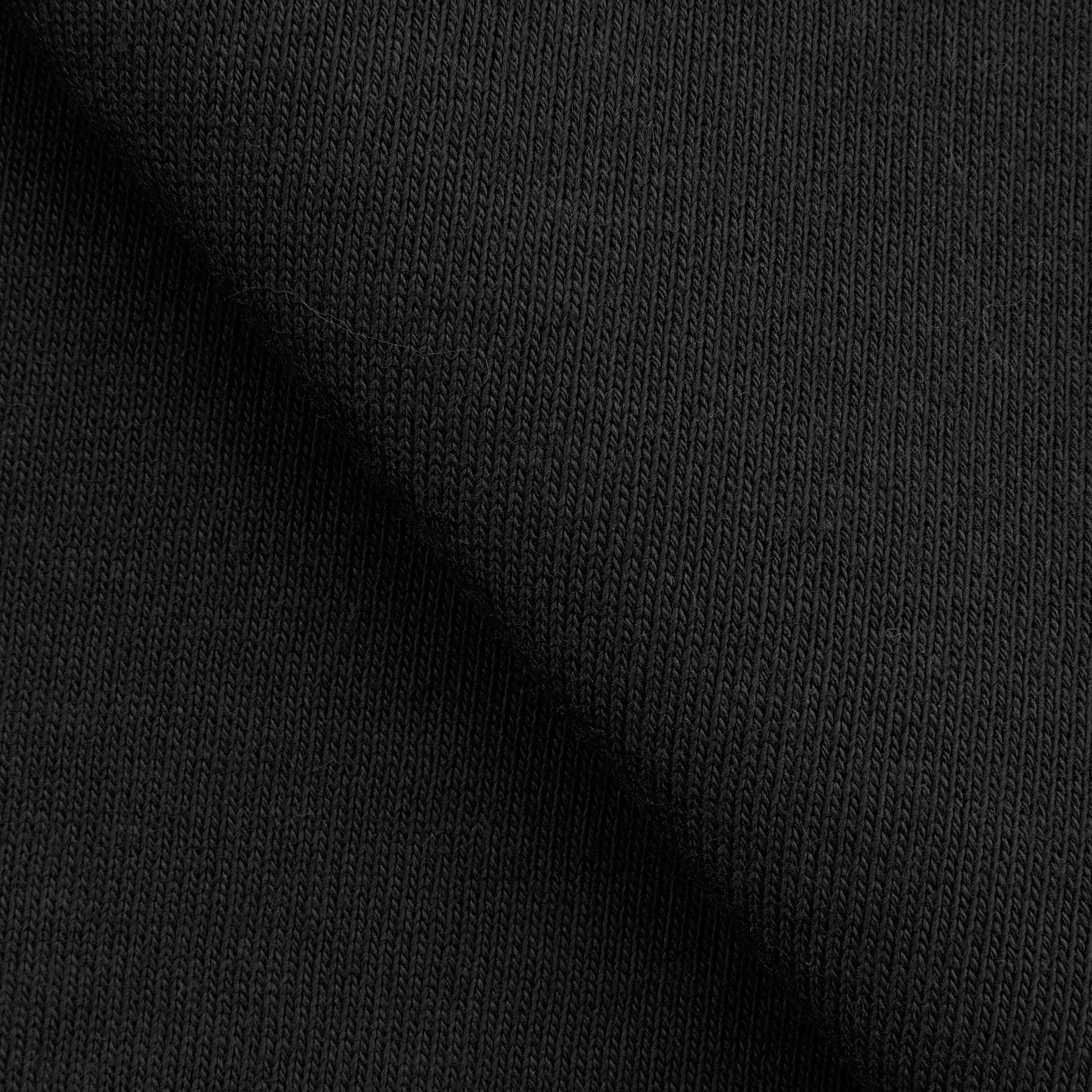 LIGHTWEIGHT COTTON BRUSHED SWEATSHIRT FLEECE FABRIC - BLACK - 280 GSM