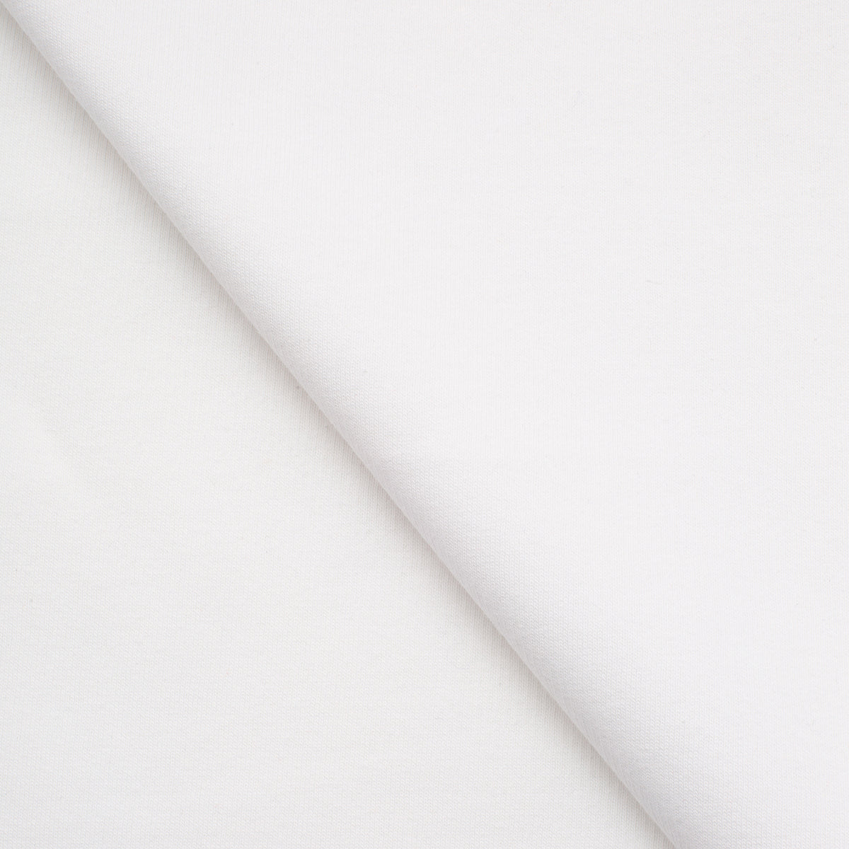 LIGHTWEIGHT COTTON BRUSHED SWEATSHIRT FLEECE FABRIC - SNOW WHITE - 280 GSM