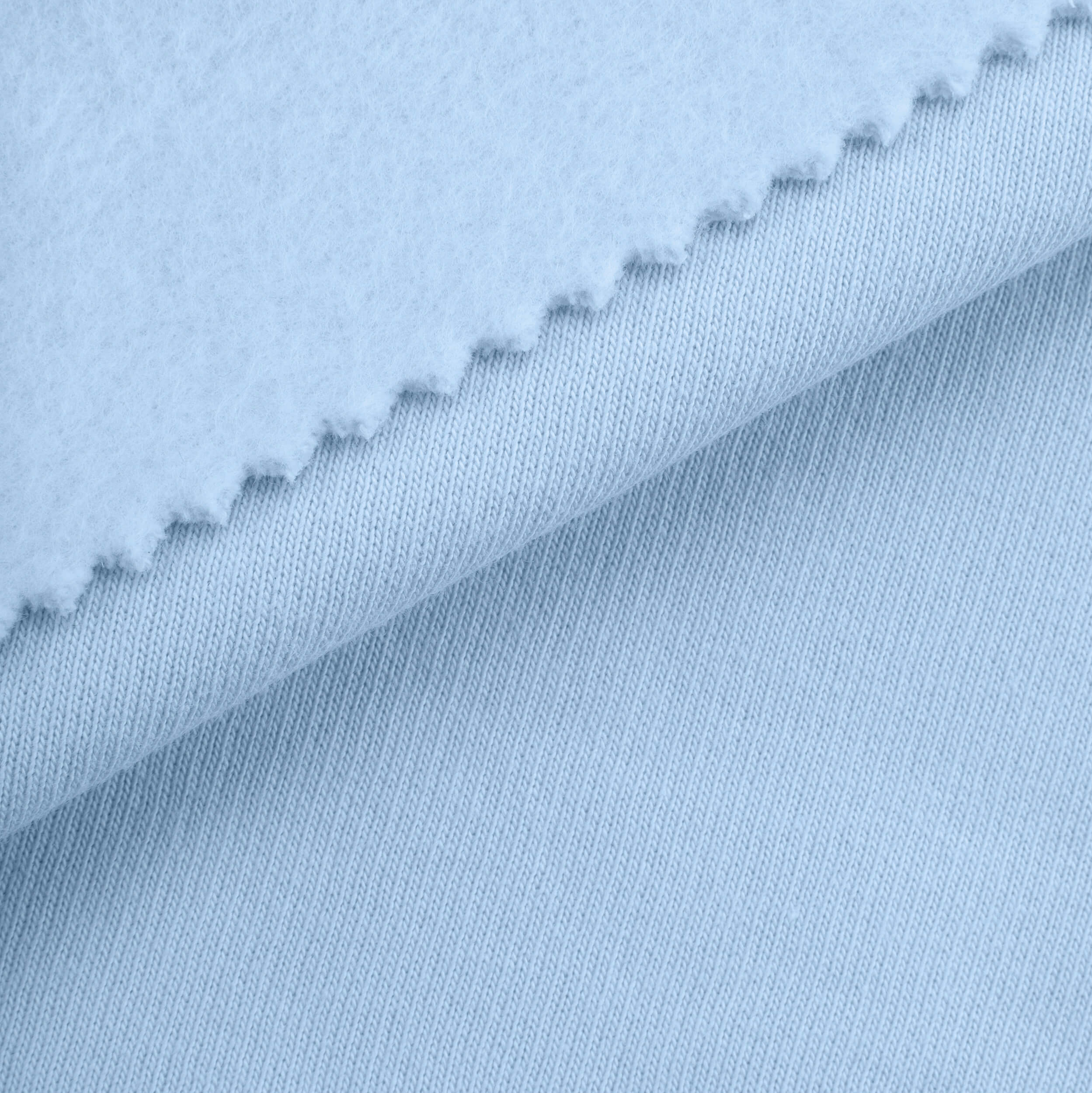 LIGHTWEIGHT COTTON FLEECE - CERULEAN