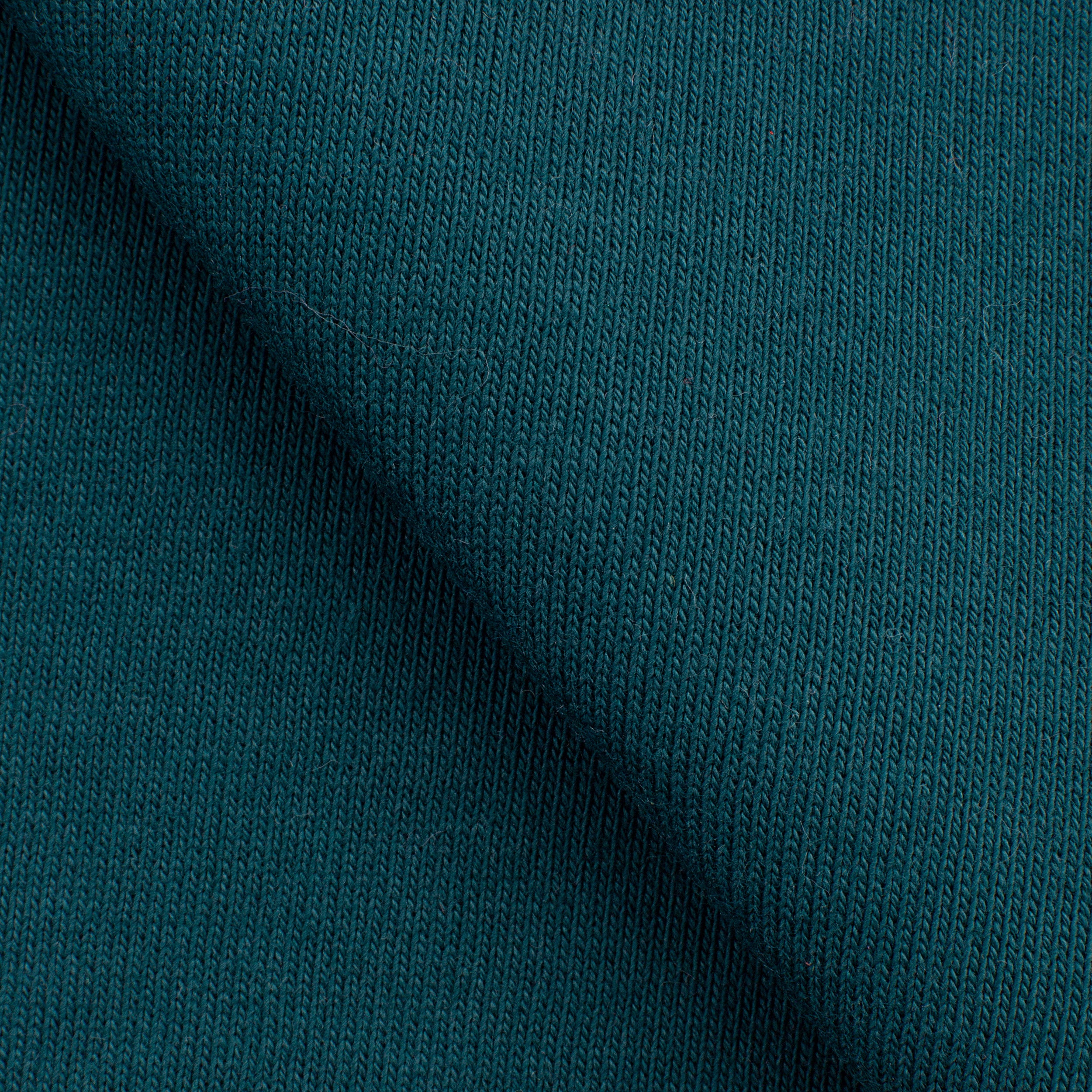 LIGHTWEIGHT COTTON BRUSHED SWEATSHIRT FLEECE FABRIC - DARK TEAL - 280 GSM