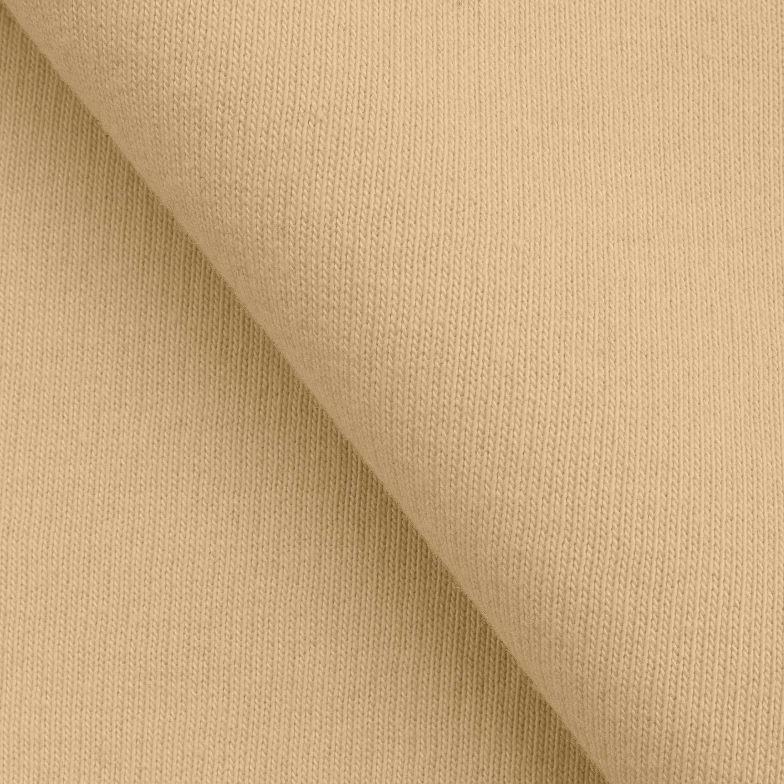 LIGHTWEIGHT COTTON BRUSHED SWEATSHIRT FLEECE FABRIC - CREAM - 280 GSM