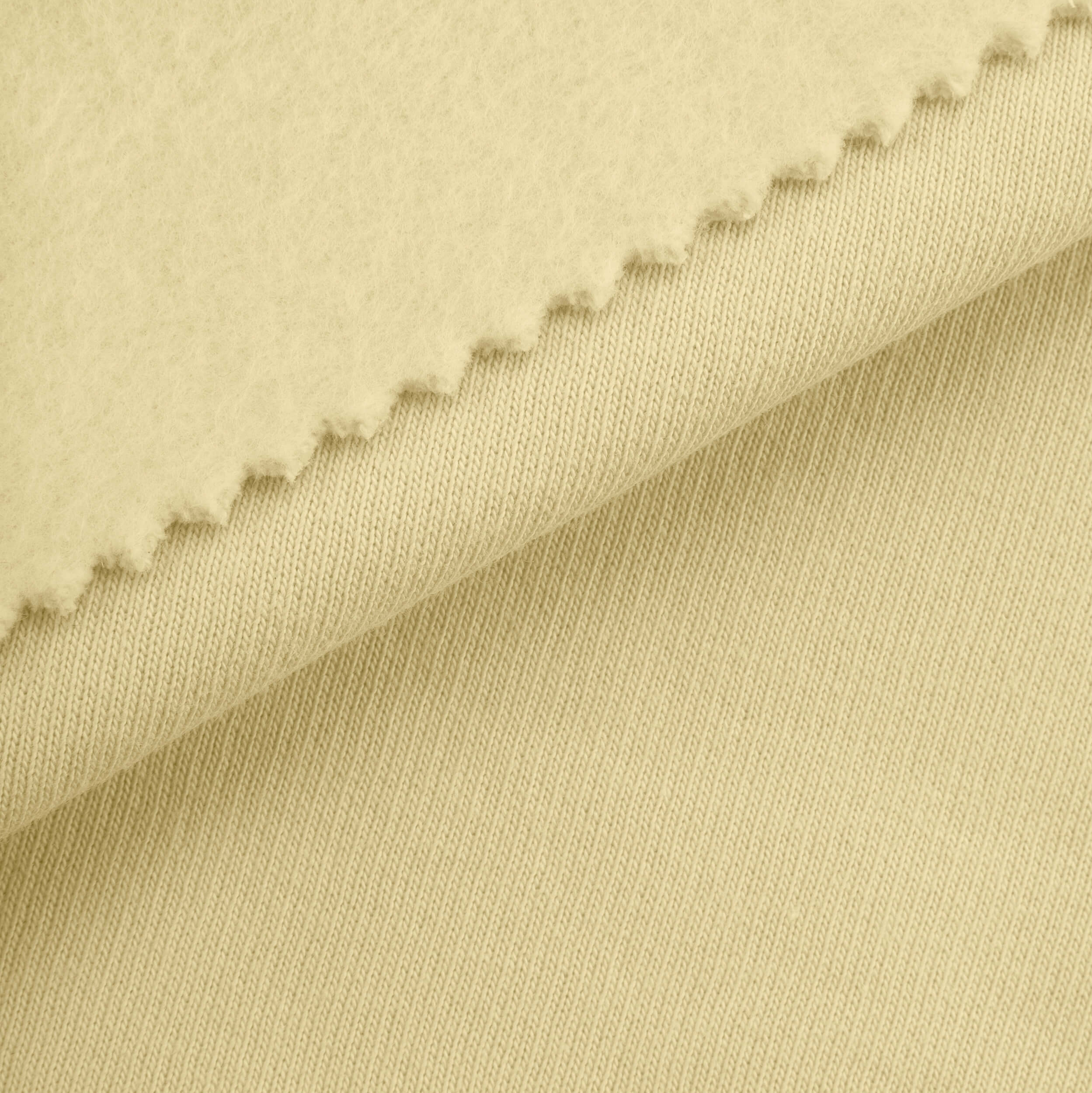 LIGHTWEIGHT COTTON FLEECE - DOUBLE CREAM
