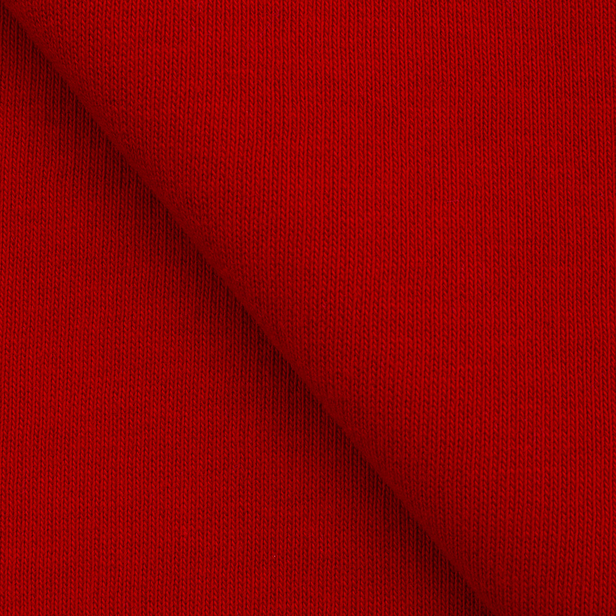 LIGHTWEIGHT COTTON BRUSHED SWEATSHIRT FLEECE FABRIC - VIVID RED - 280 GSM