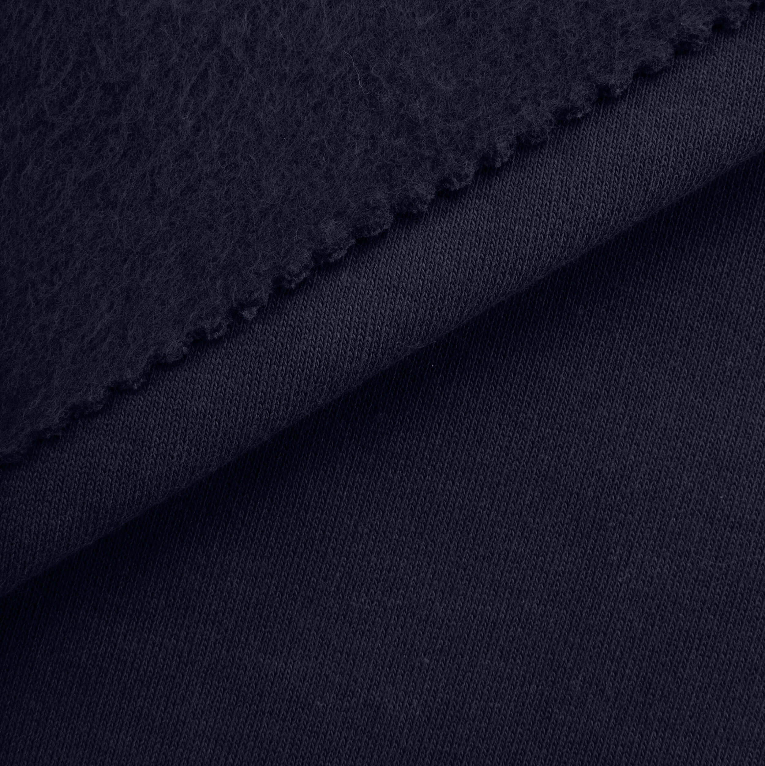 LIGHTWEIGHT COTTON FLEECE - NAVY BLUE