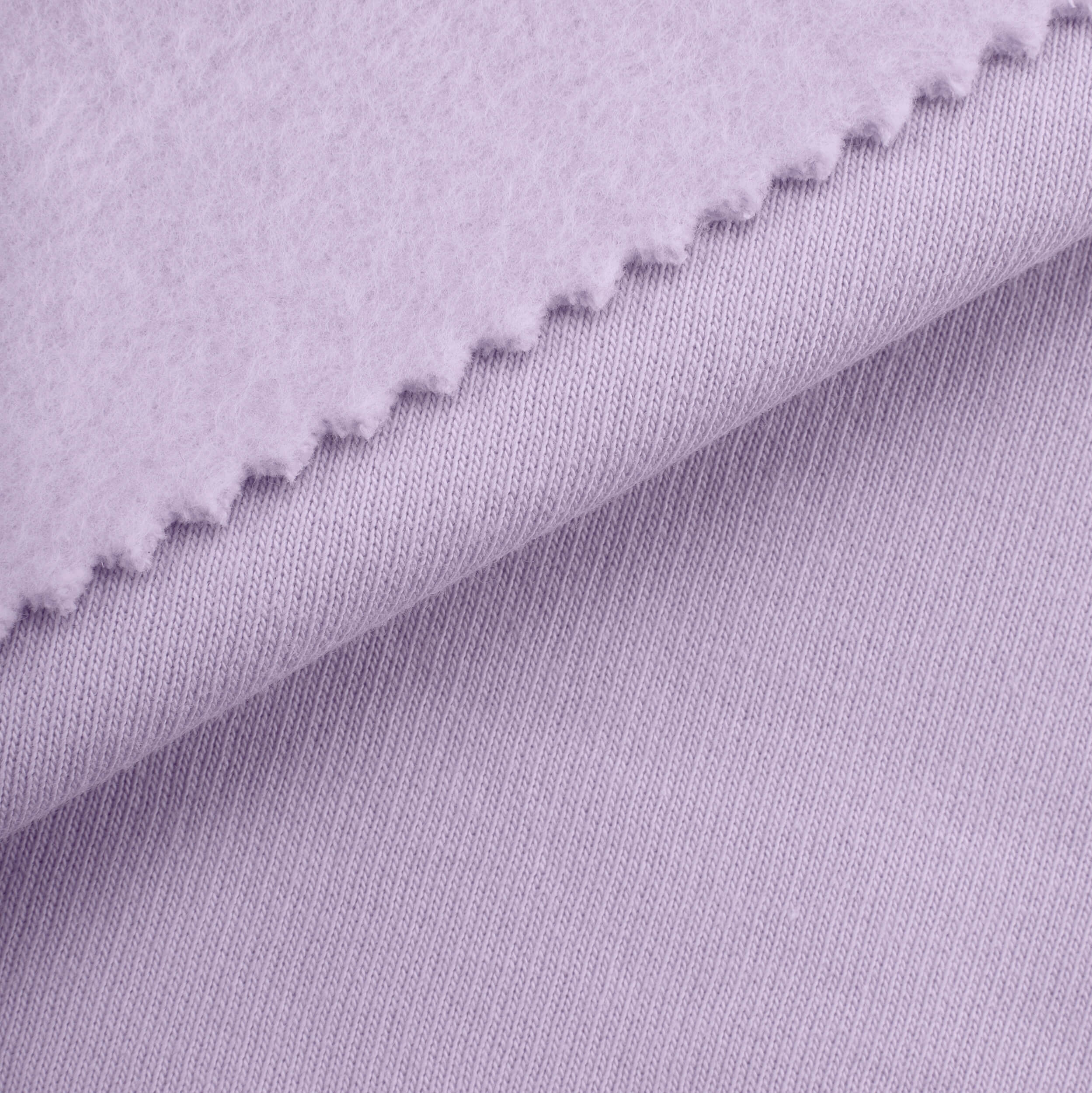 LIGHTWEIGHT COTTON FLEECE - PASTEL LILAC