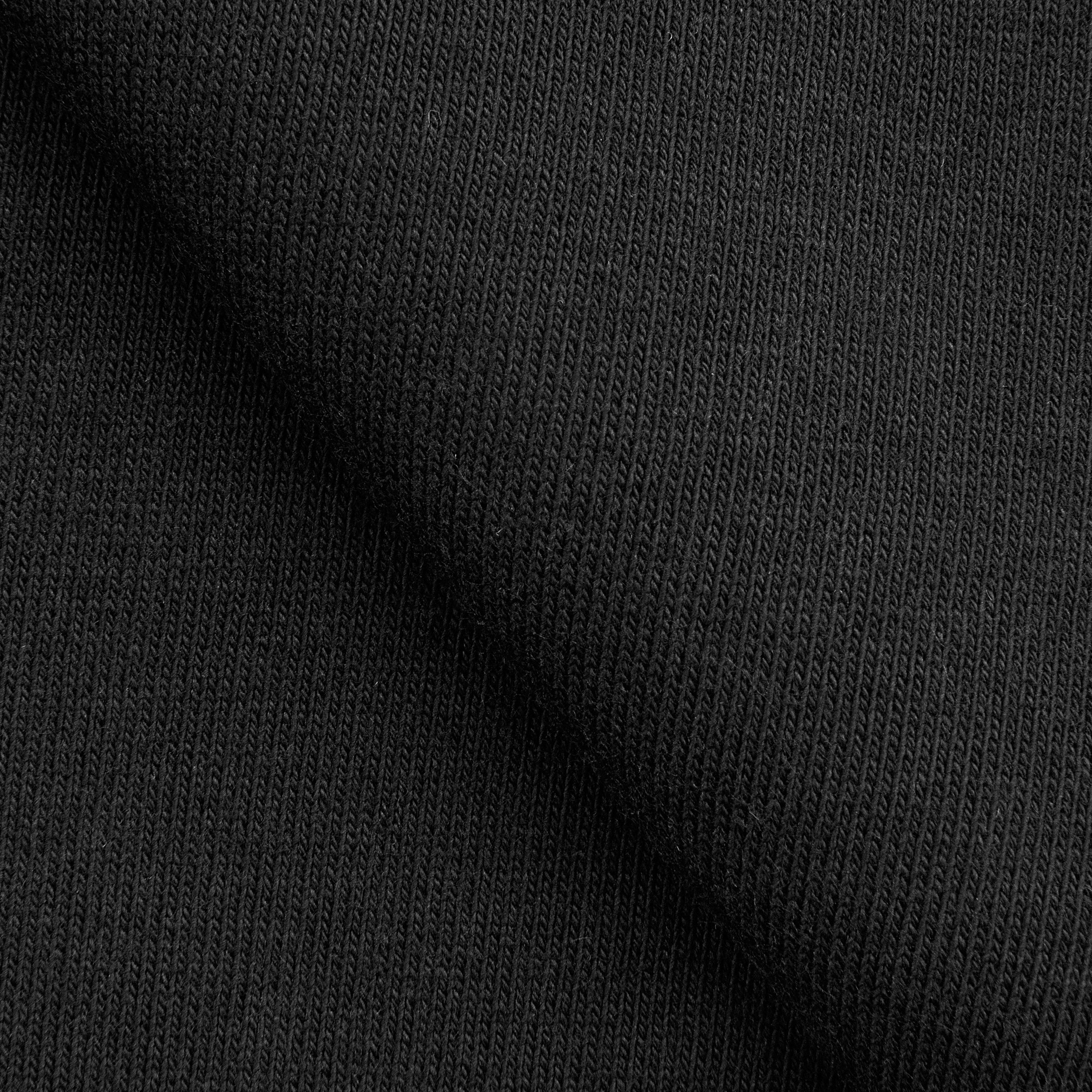 COTTON BRUSHED SWEATSHIRT FLEECE FABRIC - BLACK - 330 GSM