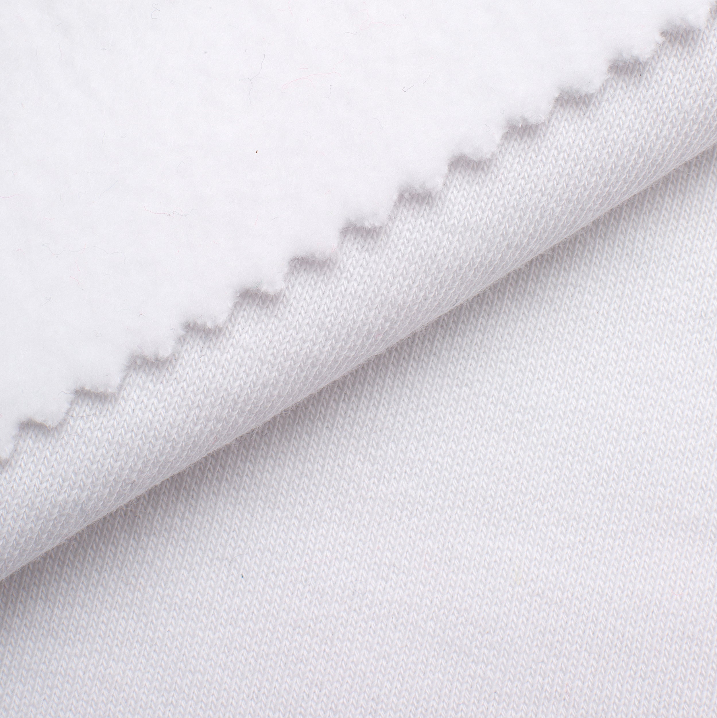 COTTON BRUSHED SWEATSHIRT FLEECE FABRIC - WARM WHITE - 330 GSM