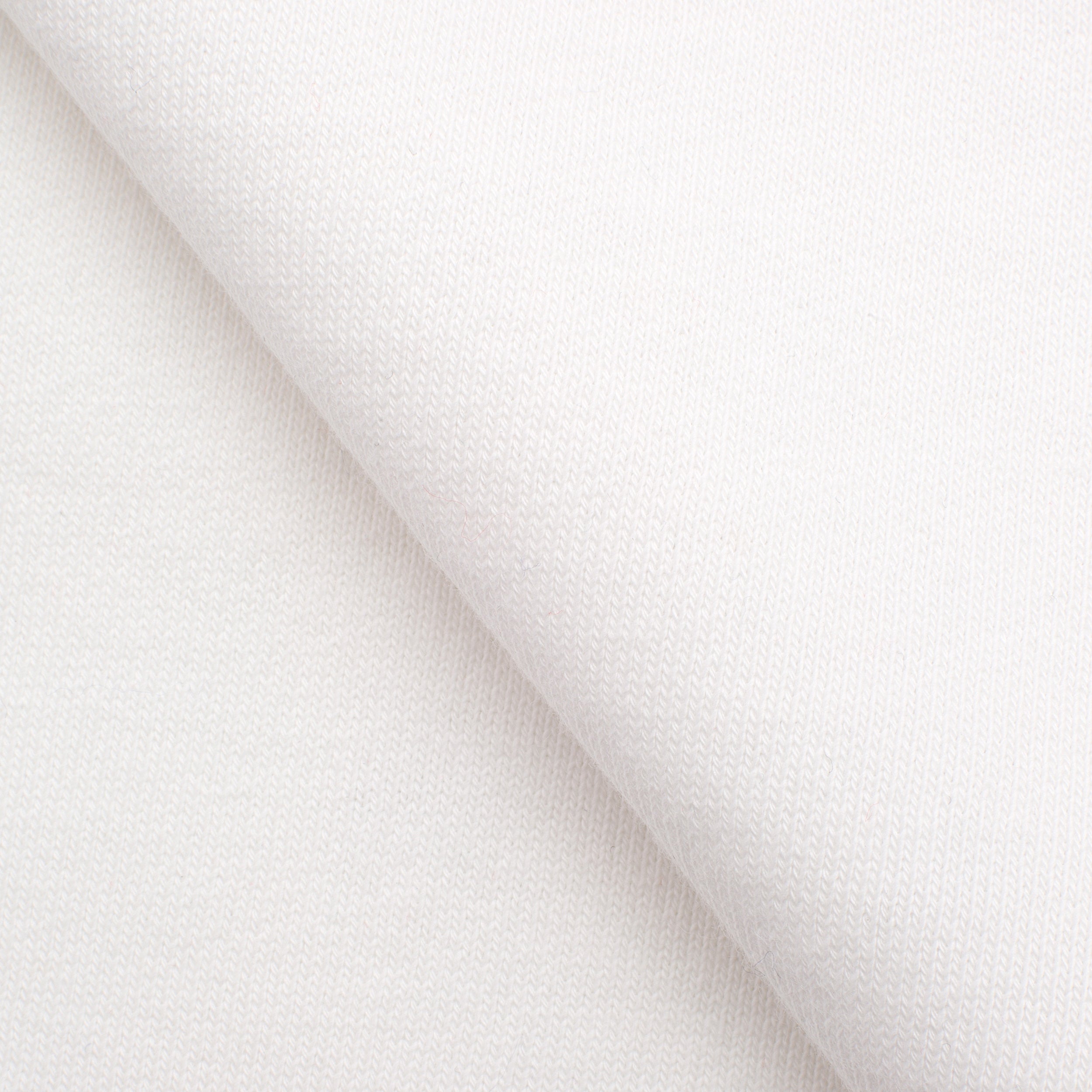 COTTON BRUSHED SWEATSHIRT FLEECE FABRIC - SNOW WHITE - 330 GSM