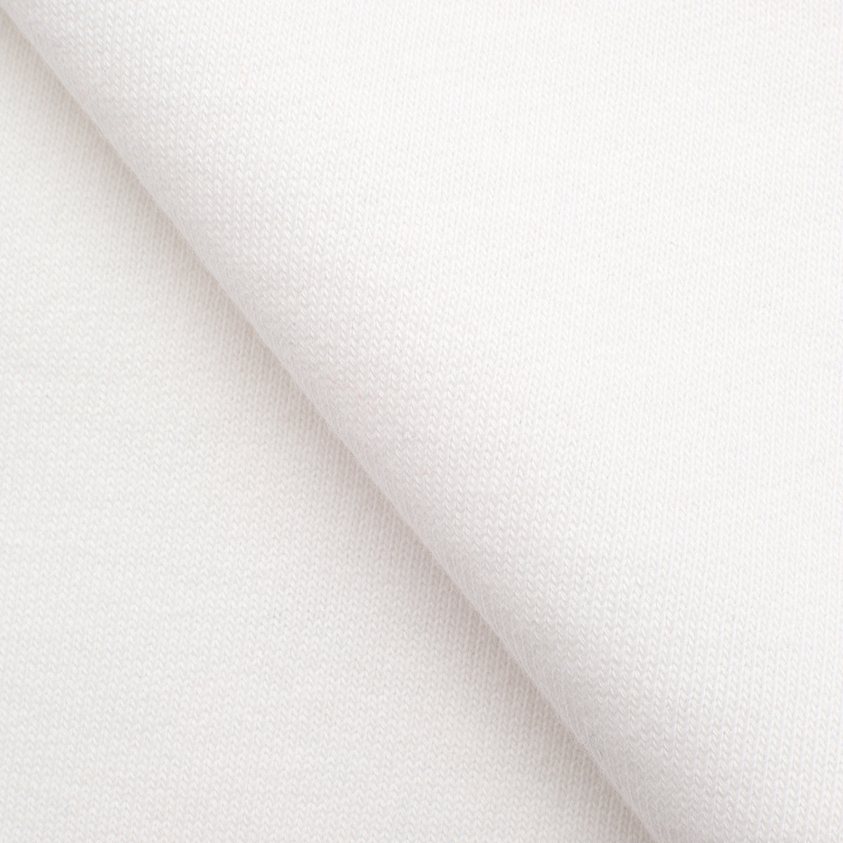 COTTON BRUSHED SWEATSHIRT FLEECE FABRIC - SNOW WHITE - 330 GSM