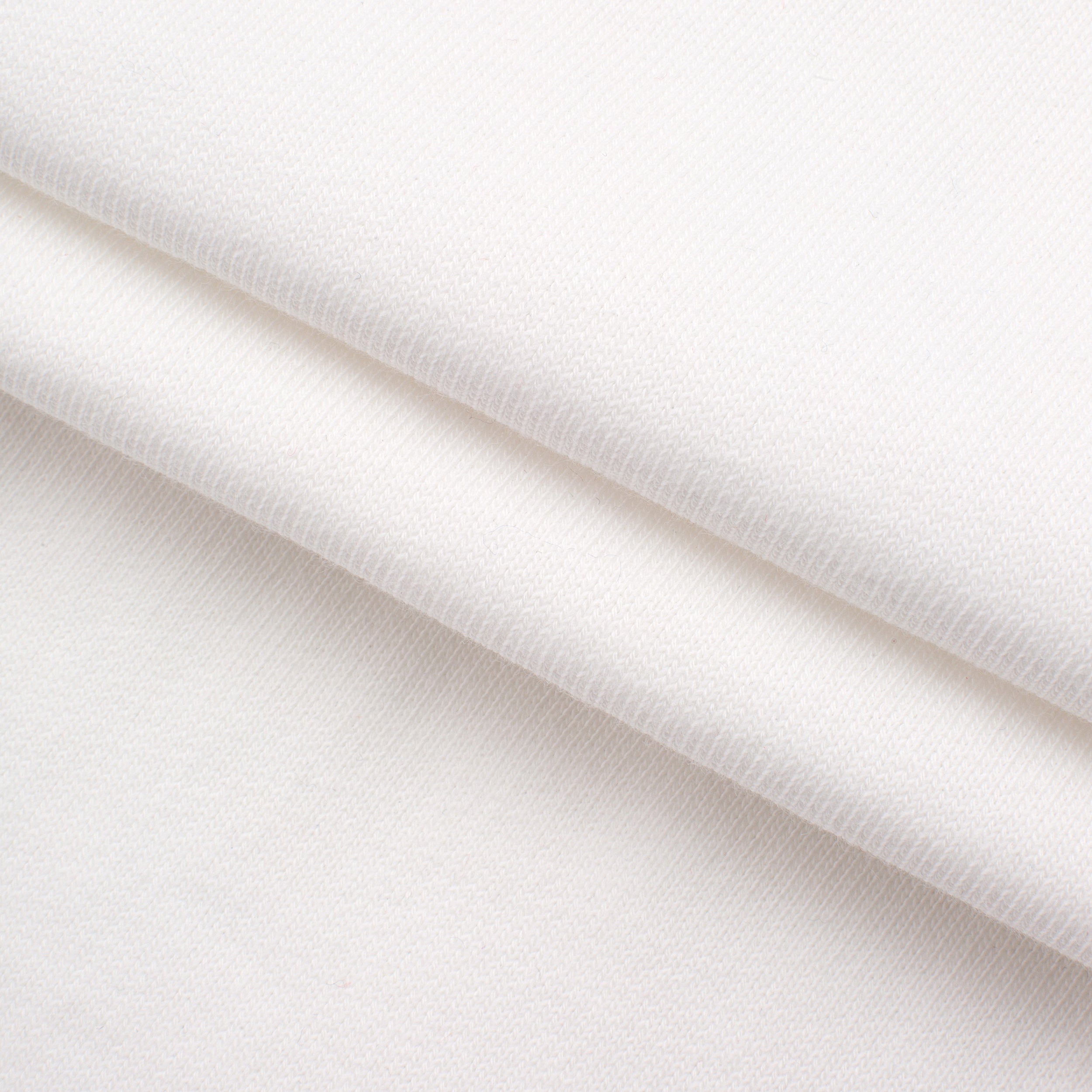 COTTON BRUSHED SWEATSHIRT FLEECE FABRIC - SNOW WHITE - 330 GSM