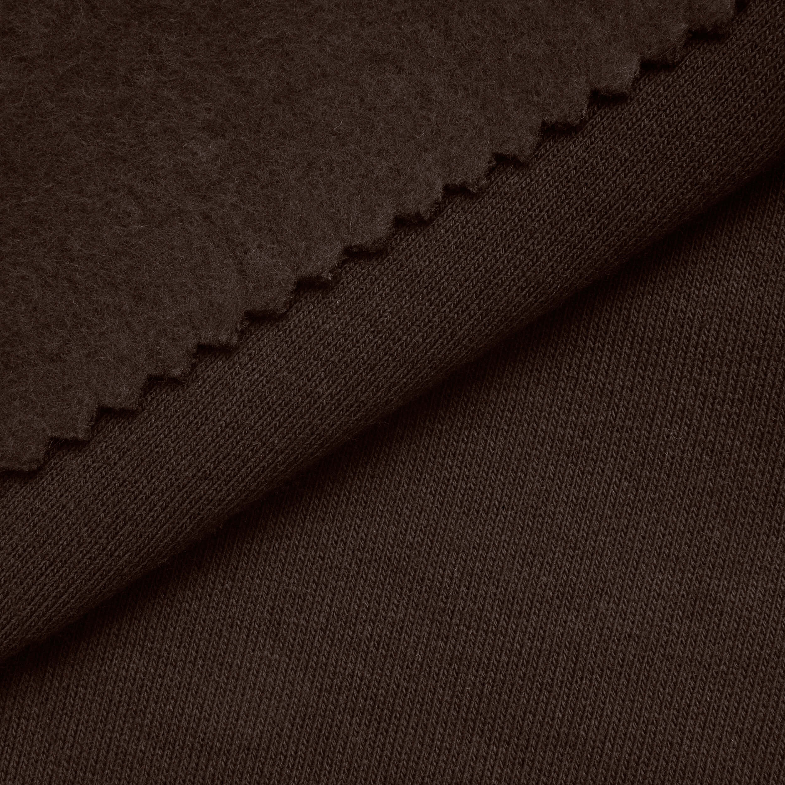 MID WEIGHT COTTON FLEECE - COFFEE BEAN