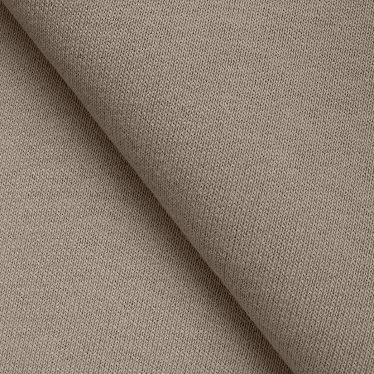 COTTON BRUSHED SWEATSHIRT FLEECE FABRIC - GREIGE TAUPE - 330 GSM