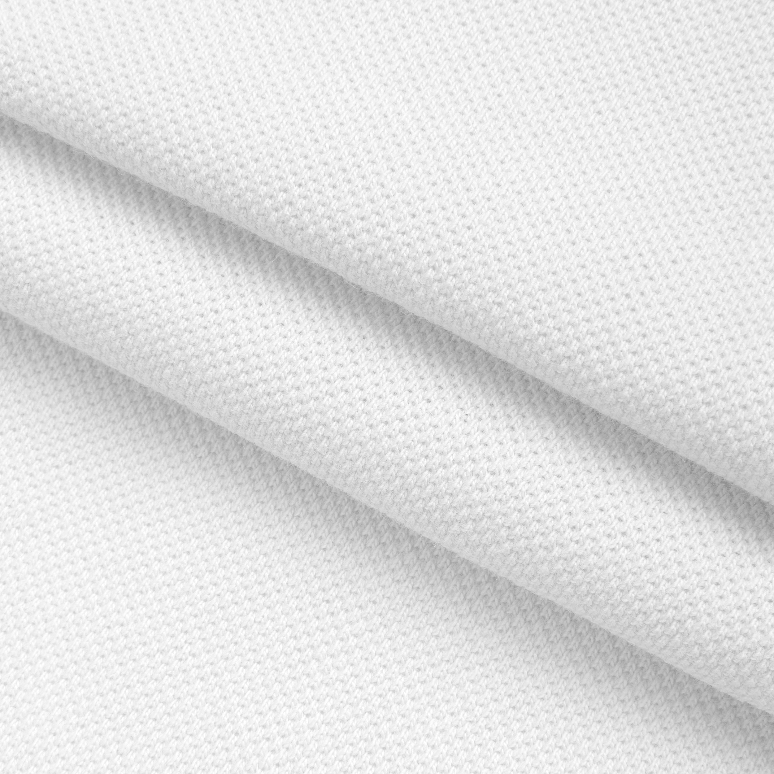 COTTON PIQUE KNIT FABRIC - WARM WHITE - 210 GSM