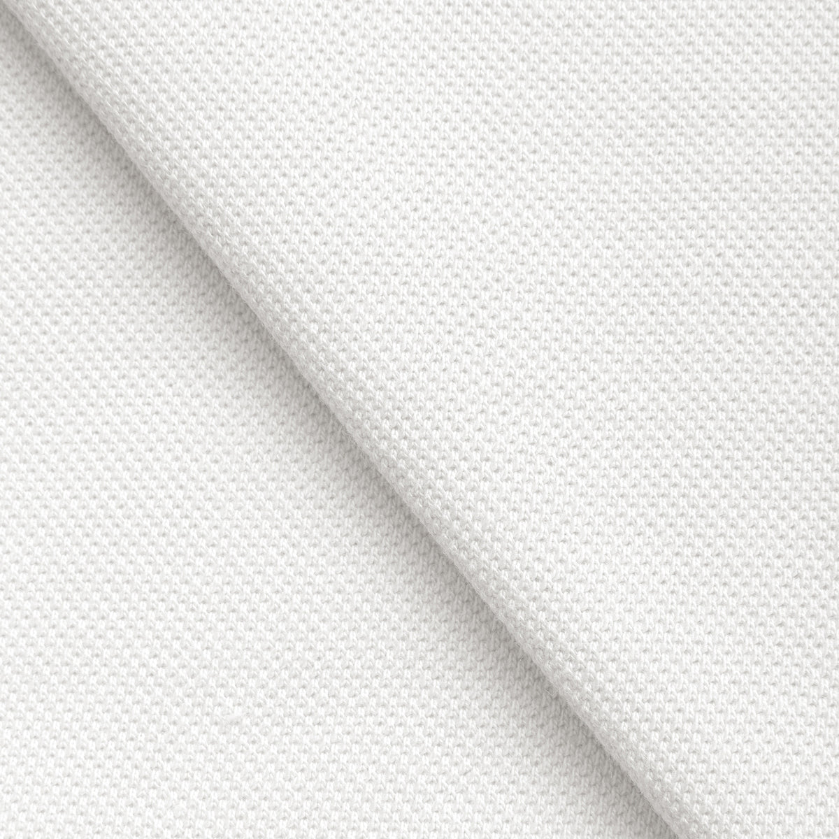 COTTON PIQUE KNIT FABRIC - SNOW WHITE - 210 GSM