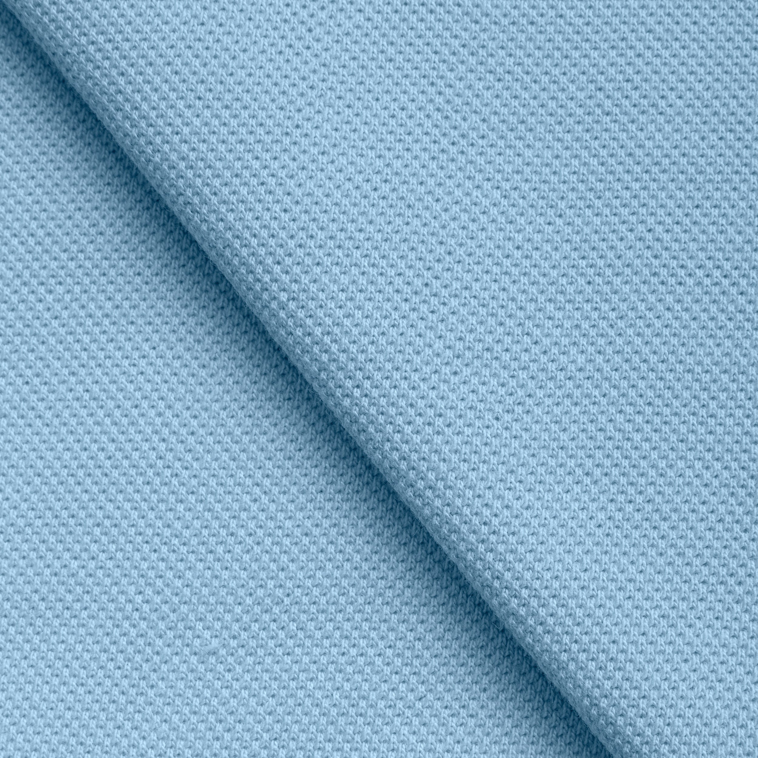 COTTON PIQUE KNIT FABRIC - AZURE BLUE - 210 GSM