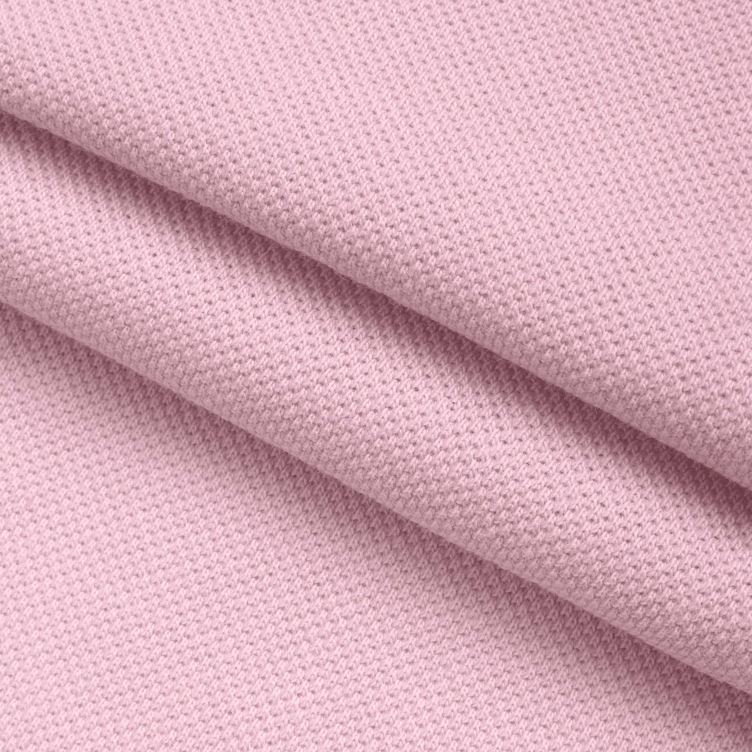 COTTON PIQUE KNIT FABRIC - POWDER PINK - 210 GSM