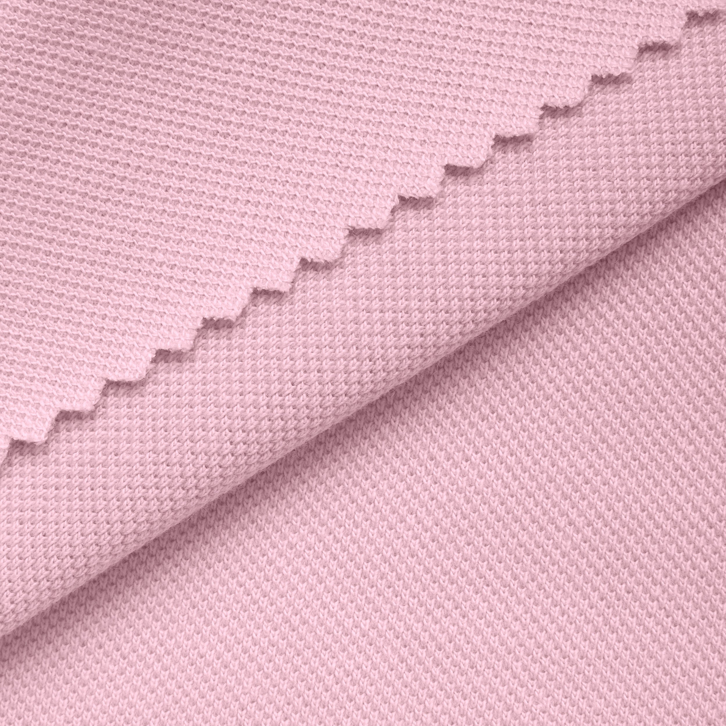 COTTON PIQUE KNIT FABRIC - POWDER PINK - 210 GSM