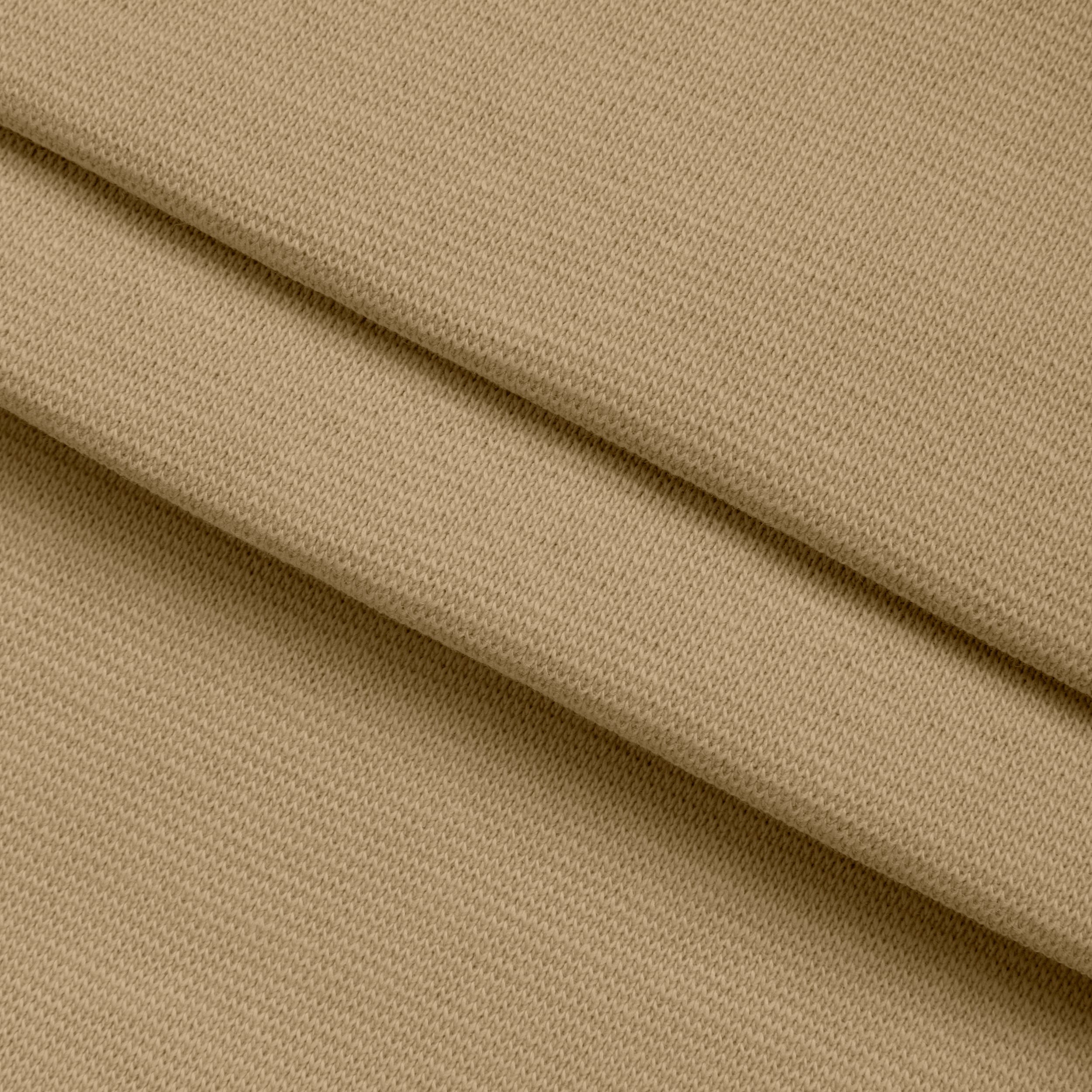 COTTON 1X1 RIB KNIT FABRIC WITH ELASTANE - CREAM - 220 GSM