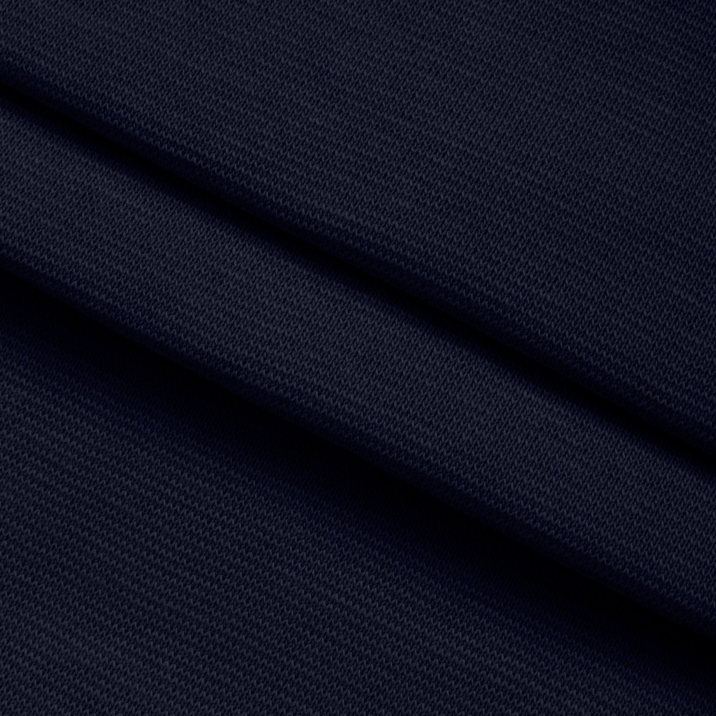 COTTON 1X1 RIB KNIT FABRIC WITH ELASTANE - NAVY BLUE - 220 GSM