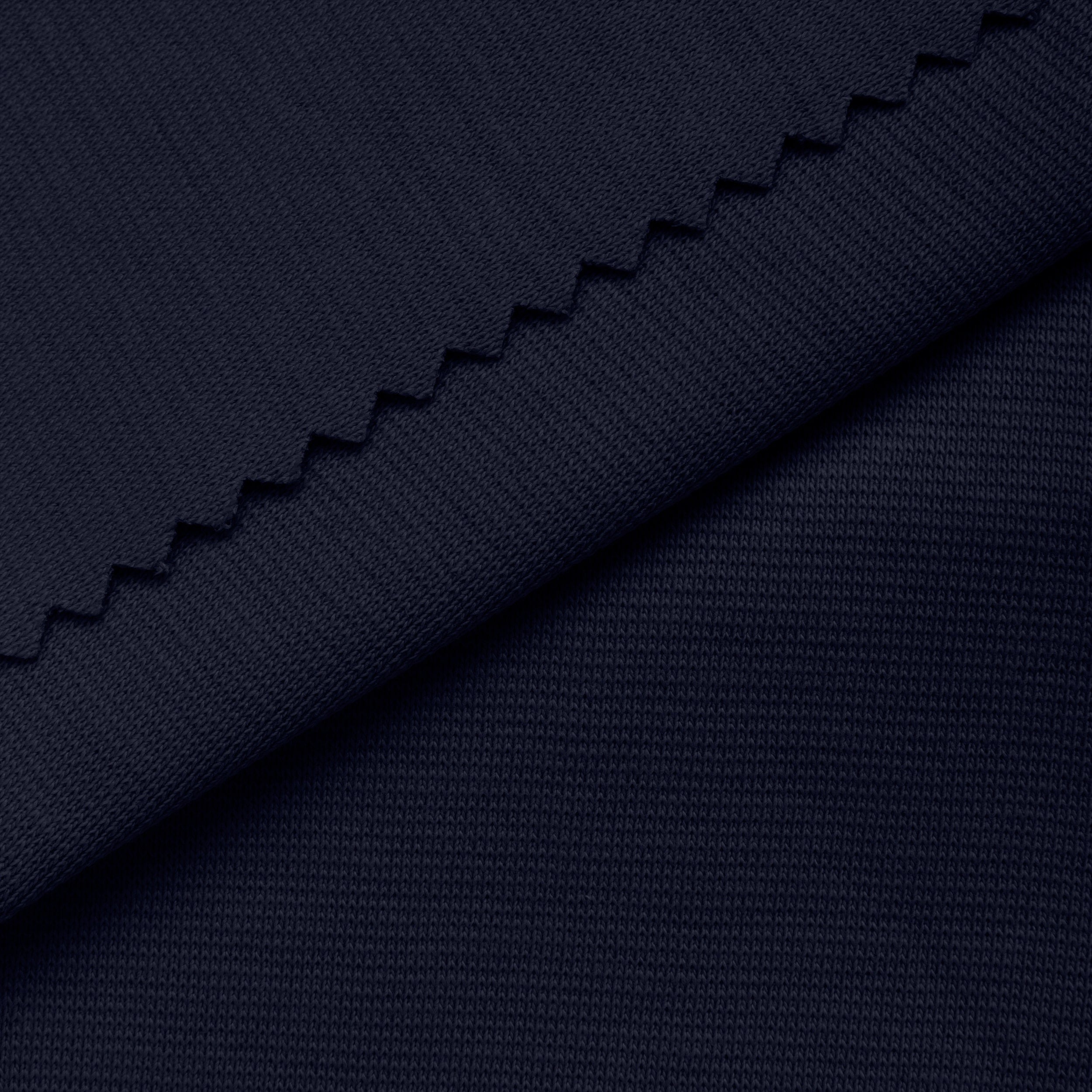 COTTON 1X1 RIB KNIT FABRIC WITH ELASTANE - NAVY BLUE - 220 GSM