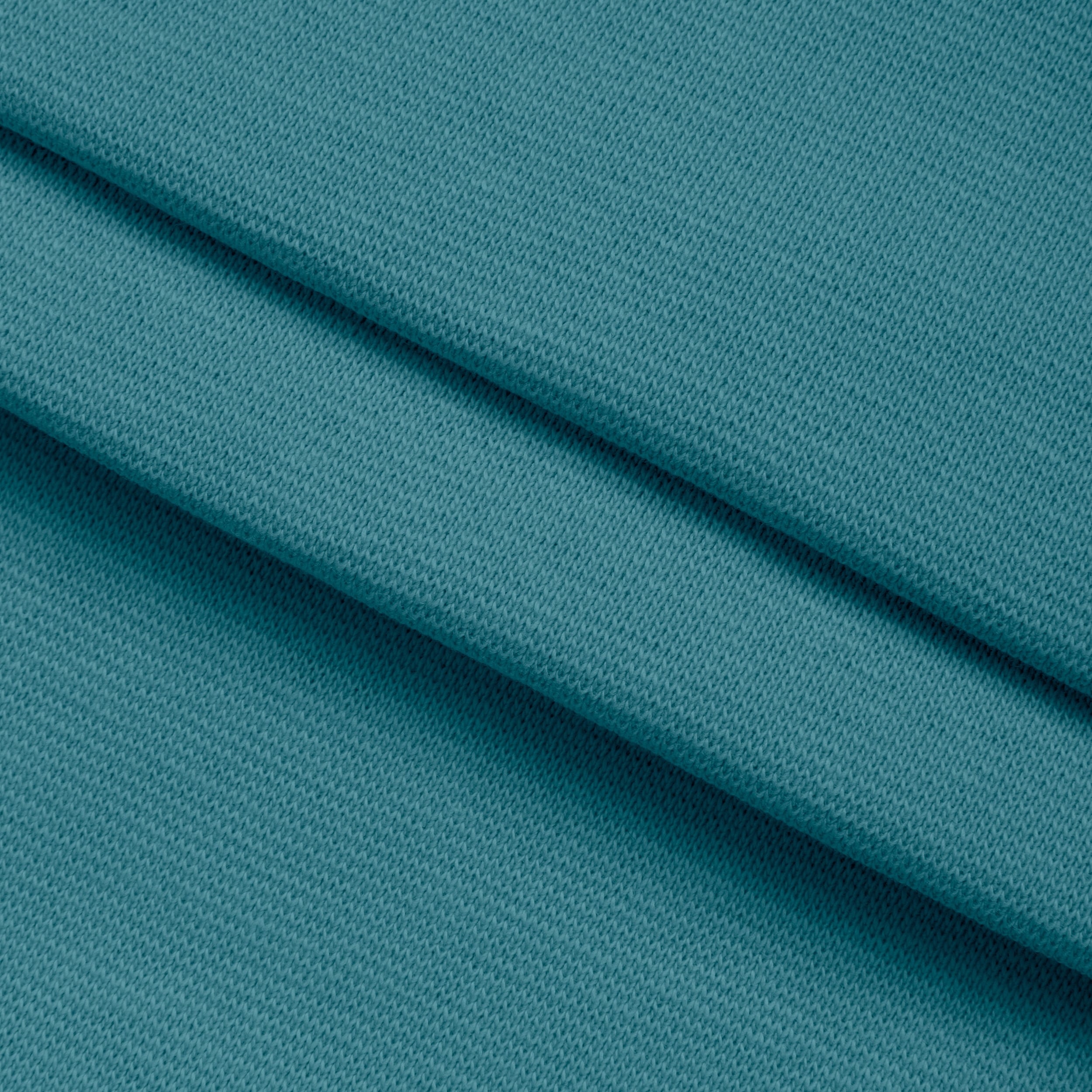 COTTON 1X1 RIB KNIT FABRIC WITH ELASTANE - STEEL BLUE - 220 GSM