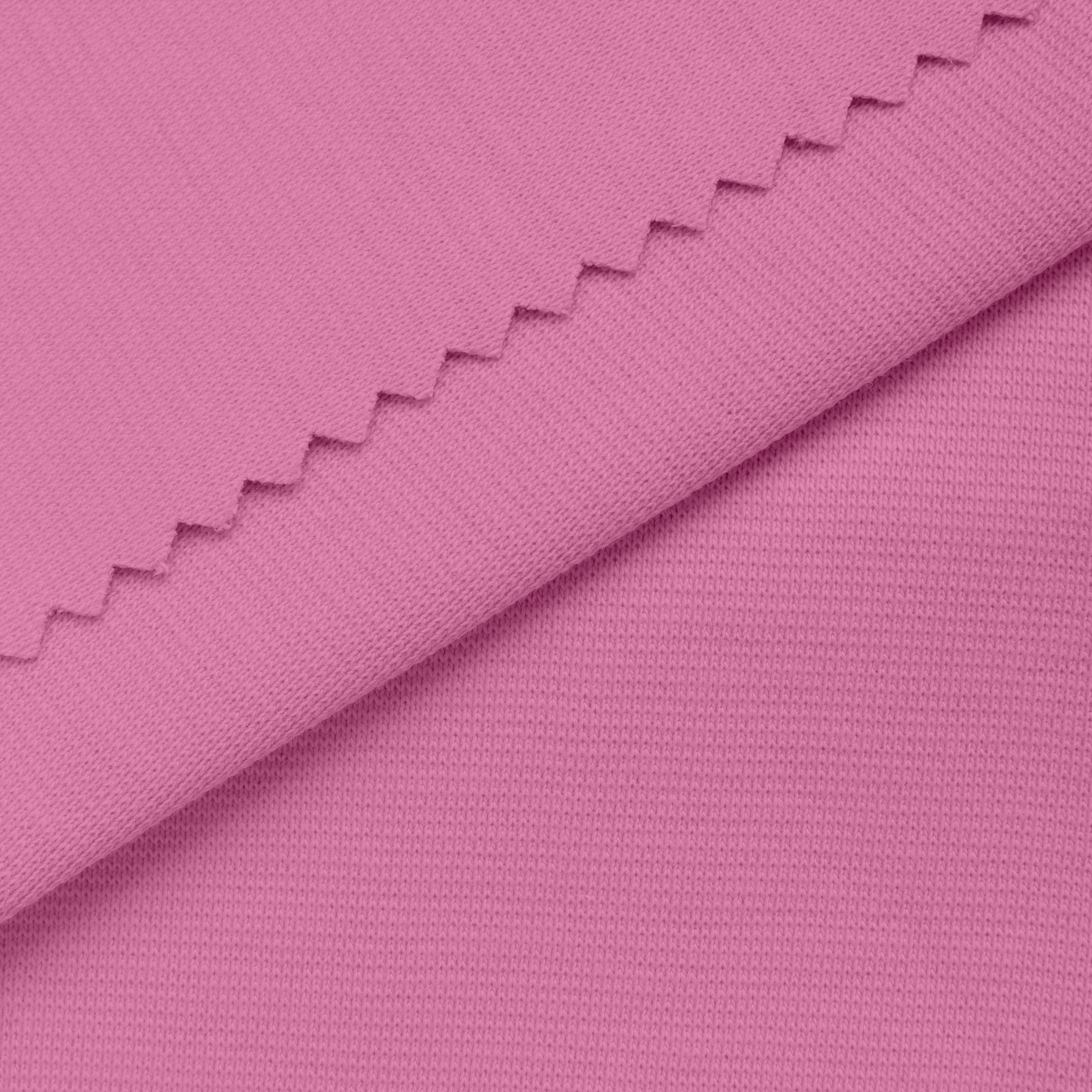 COTTON 1X1 RIB KNIT FABRIC WITH ELASTANE - VIVID PINK - 220 GSM
