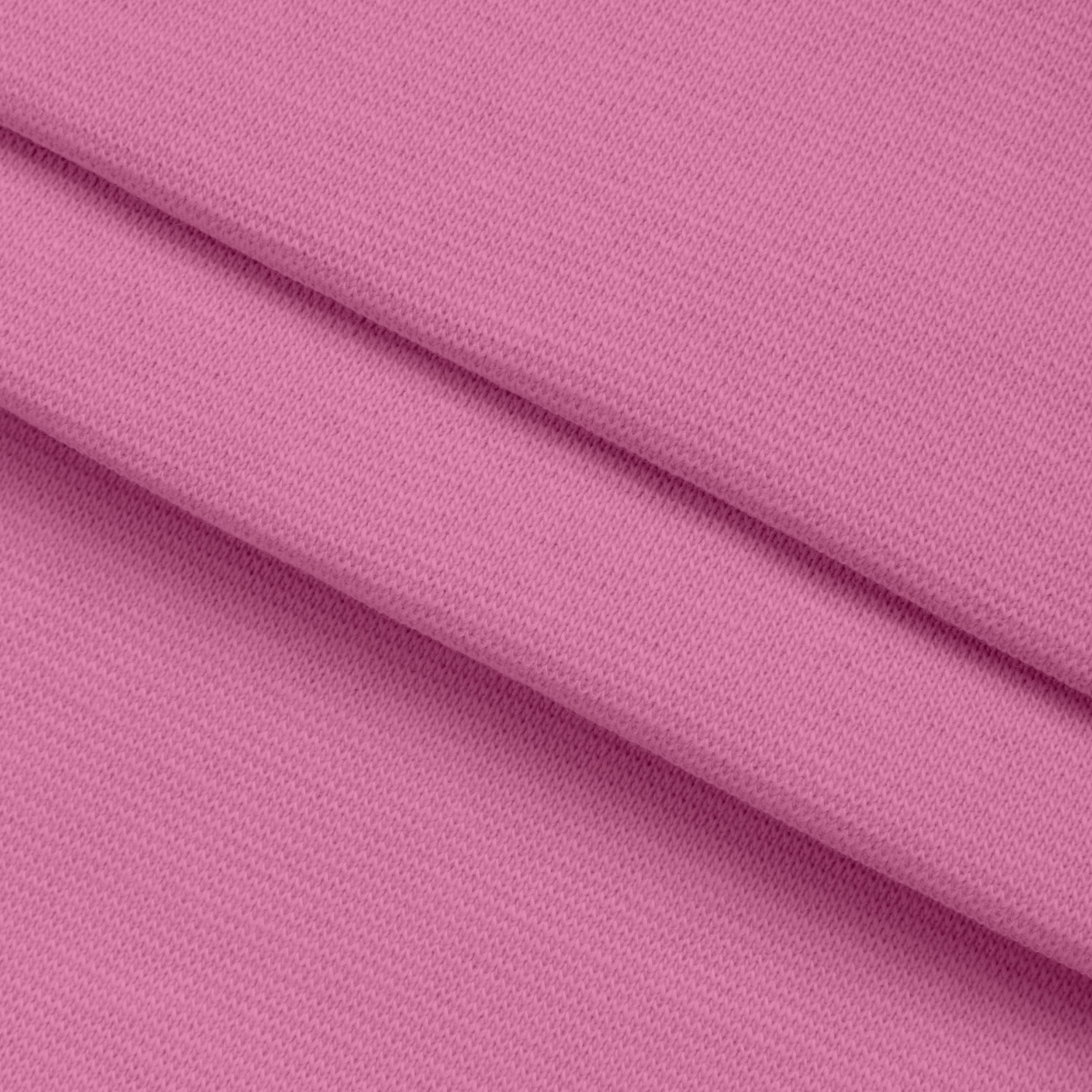 COTTON 1X1 RIB KNIT FABRIC WITH ELASTANE - VIVID PINK - 220 GSM
