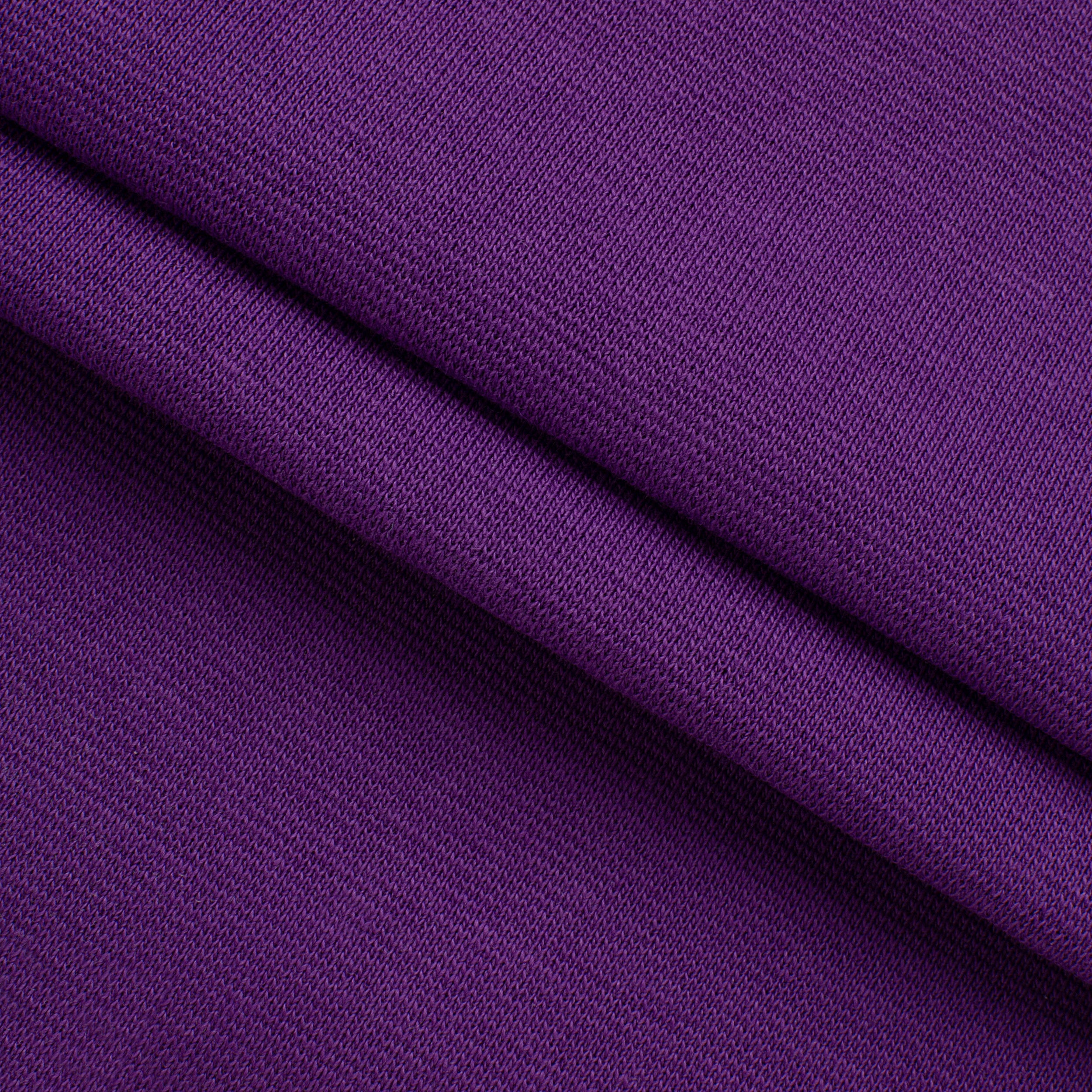 COTTON 1X1 RIB KNIT FABRIC WITH ELASTANE - AMARANTH VIOLET - 220 GSM