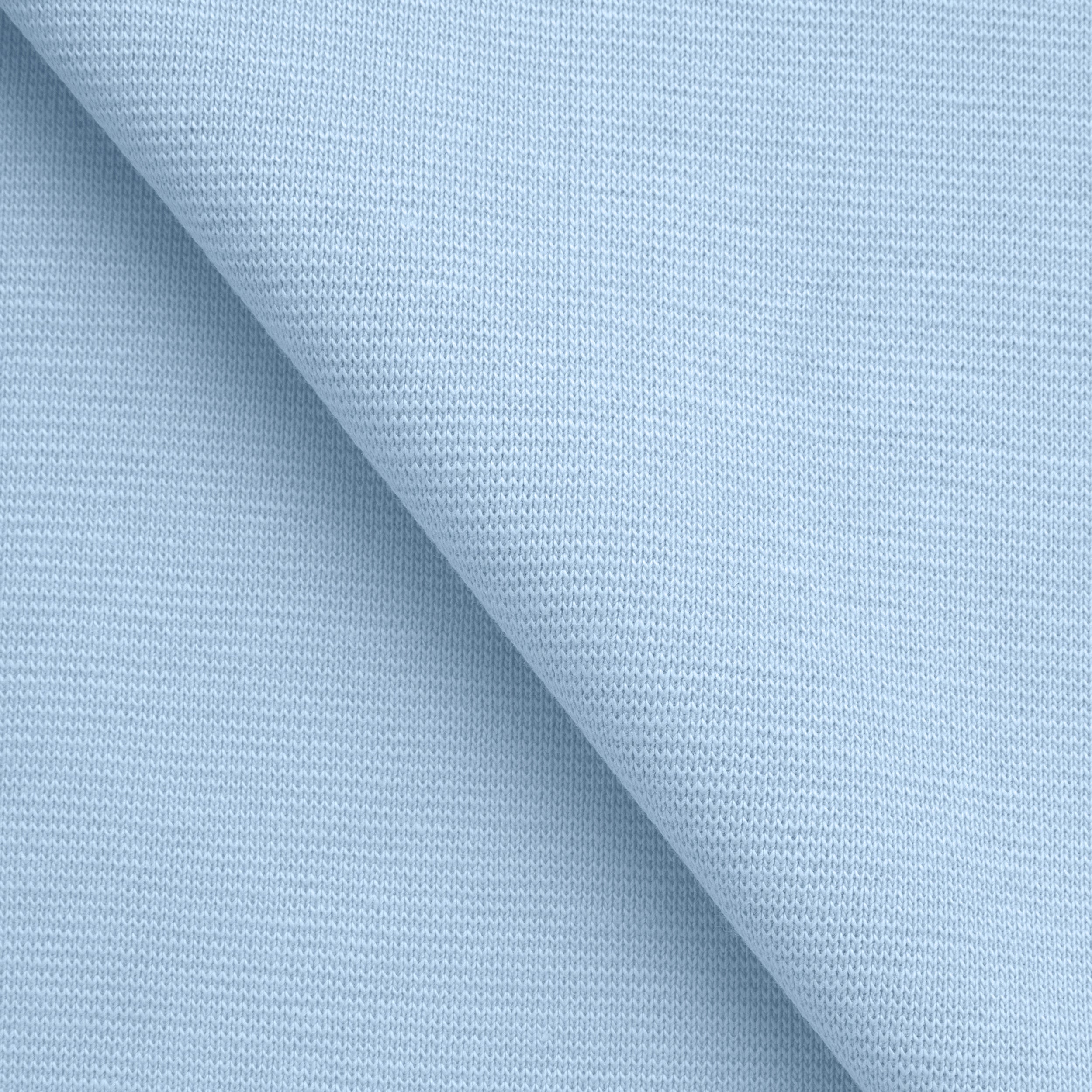COTTON 1X1 RIB KNIT FABRIC WITH ELASTANE - AZURE BLUE - 220 GSM