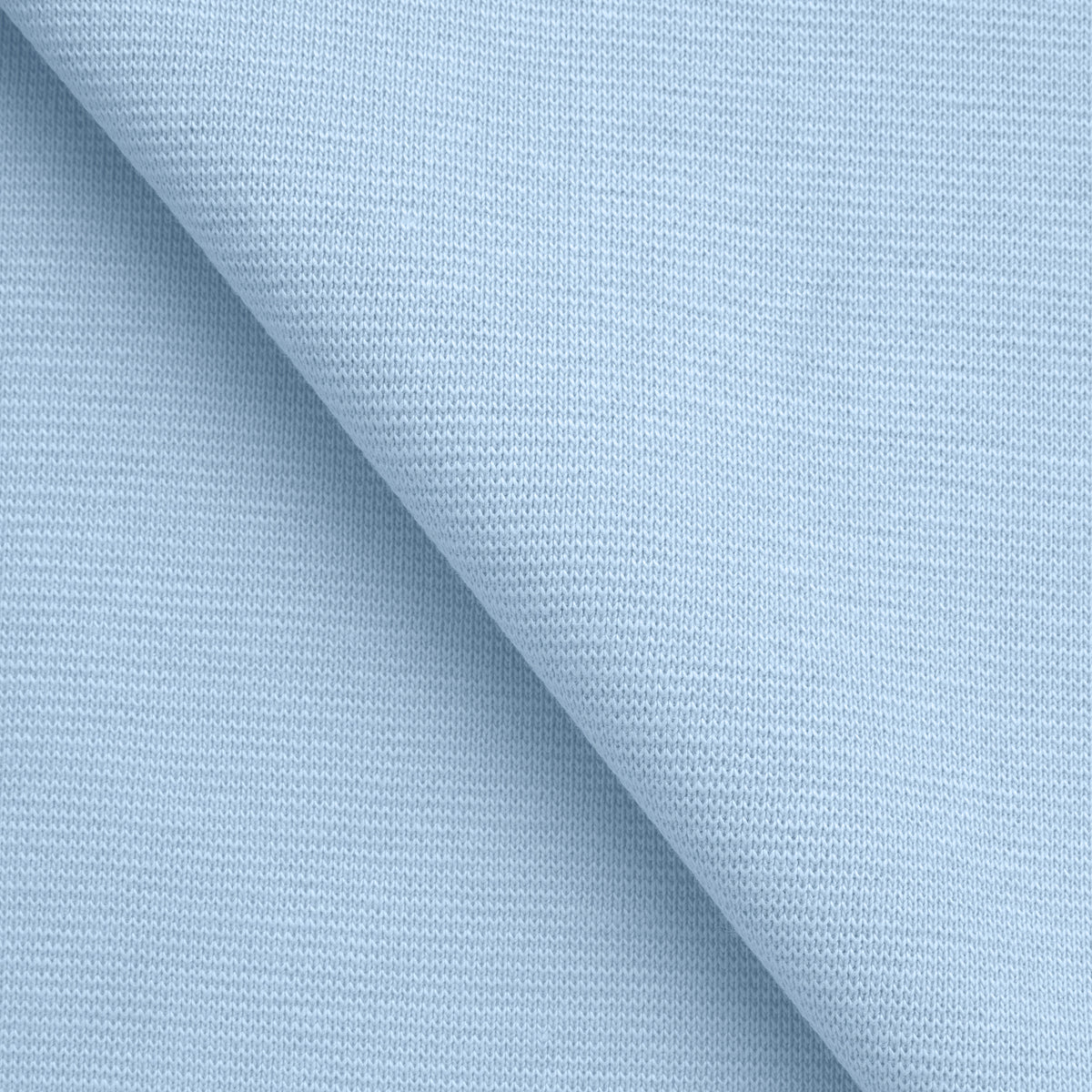 COTTON 1X1 RIB KNIT FABRIC WITH ELASTANE - AZURE BLUE - 220 GSM
