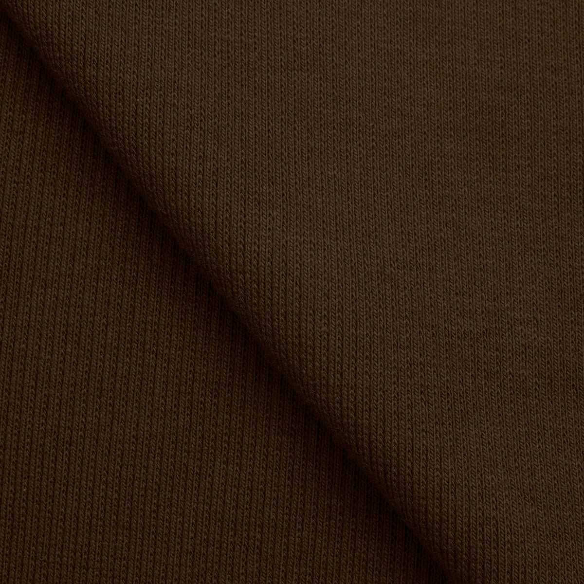 COTTON 1X1 RIB KNIT FABRIC WITH ELASTANE - COFFEE BROWN - 220 GSM