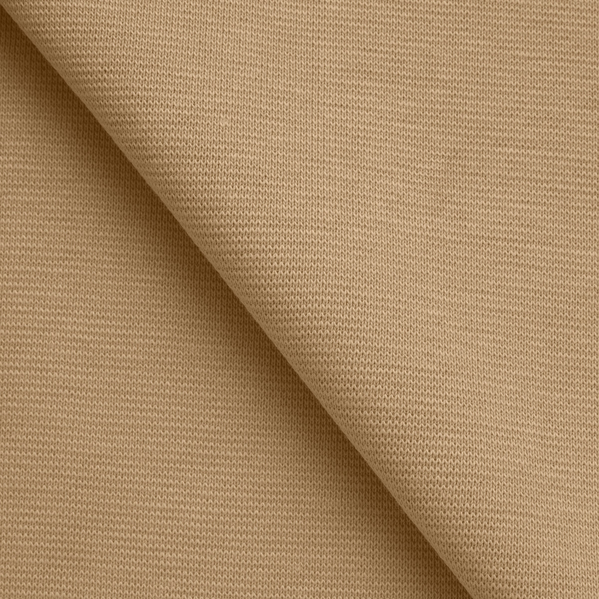 COTTON 1X1 RIB KNIT FABRIC WITH ELASTANE - CREAM - 220 GSM