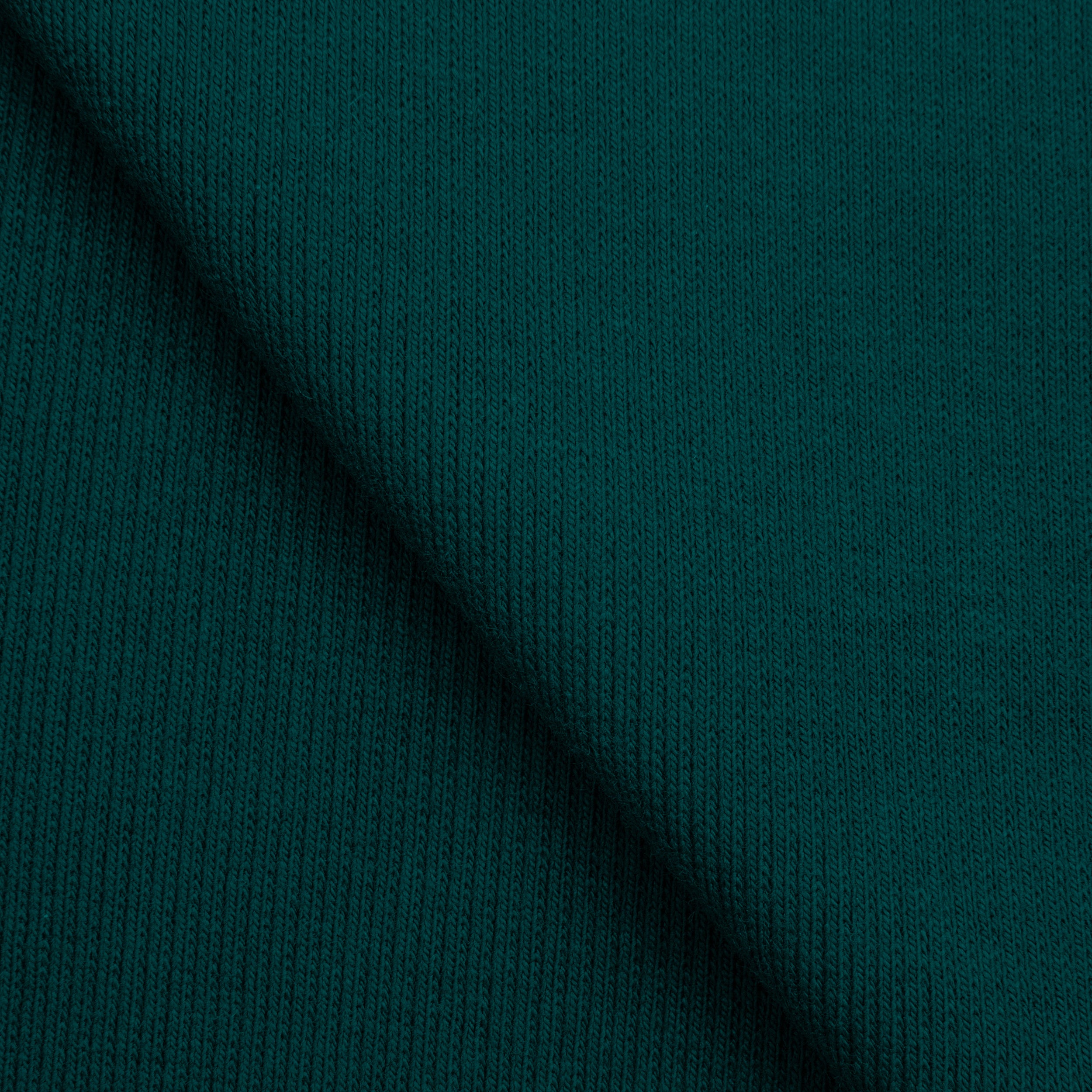 COTTON 1X1 RIB KNIT FABRIC WITH ELASTANE - DARK TEAL - 220 GSM