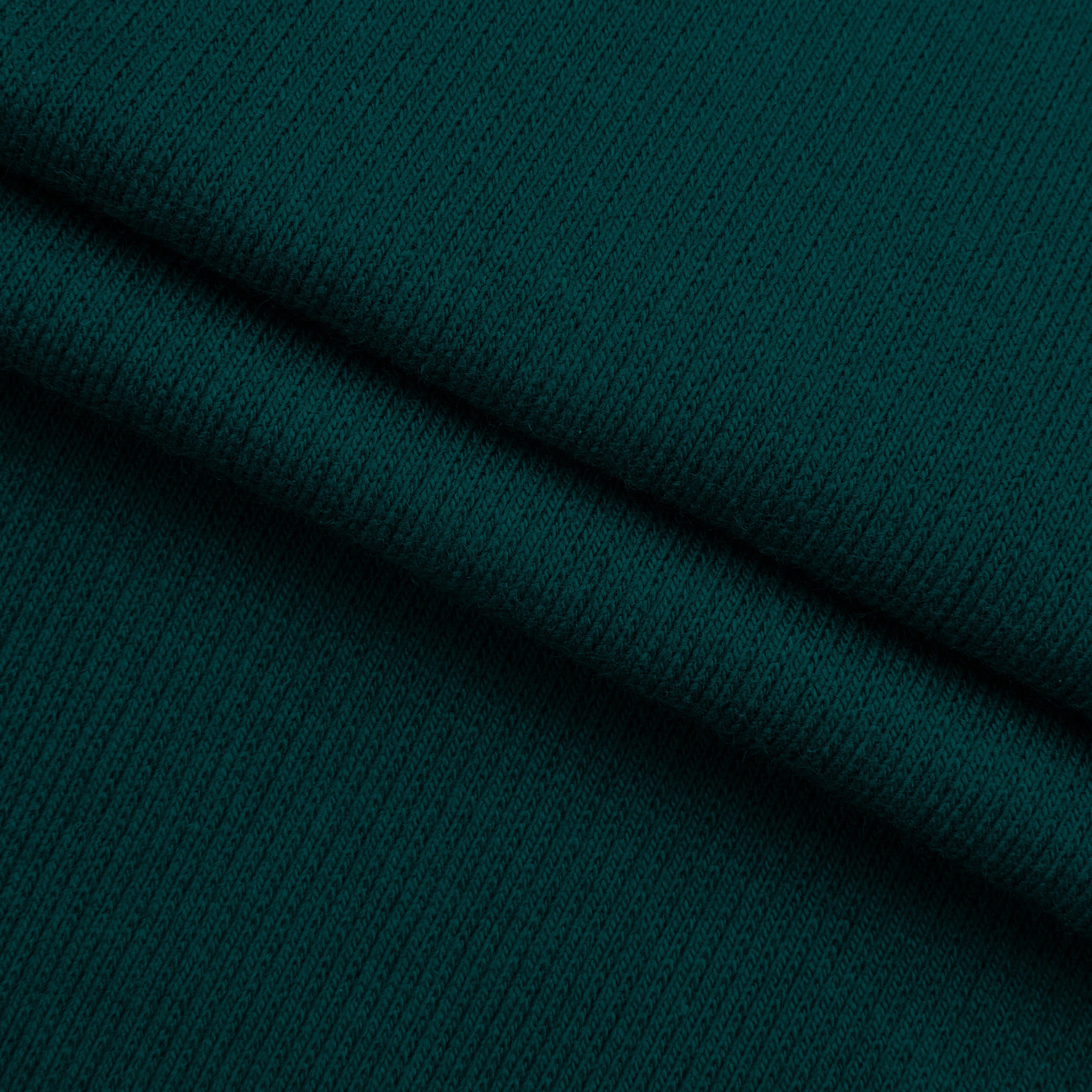 COTTON 1X1 RIB KNIT FABRIC WITH ELASTANE - DARK TEAL - 220 GSM