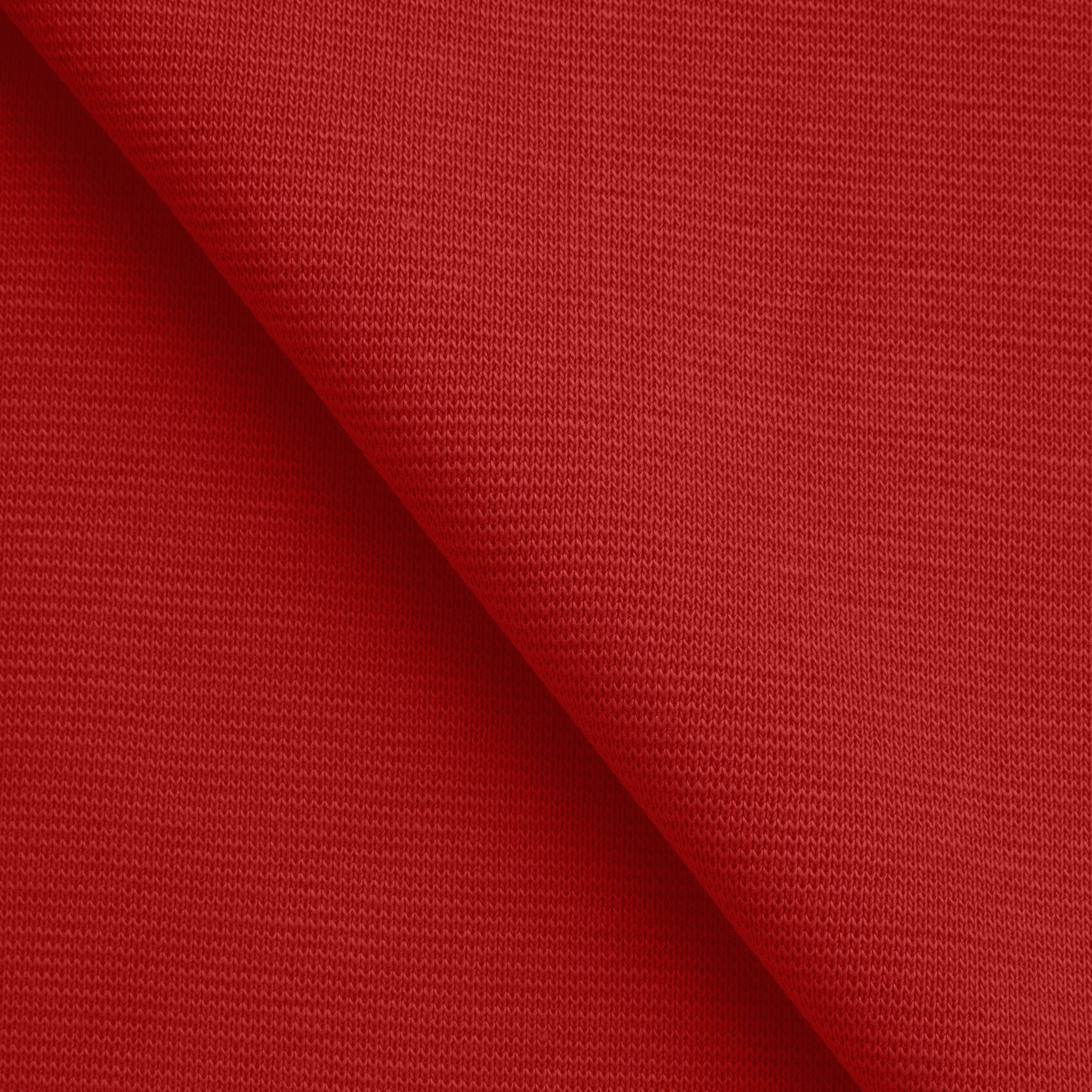 COTTON 1X1 RIB KNIT FABRIC WITH ELASTANE - VIVID RED - 220 GSM