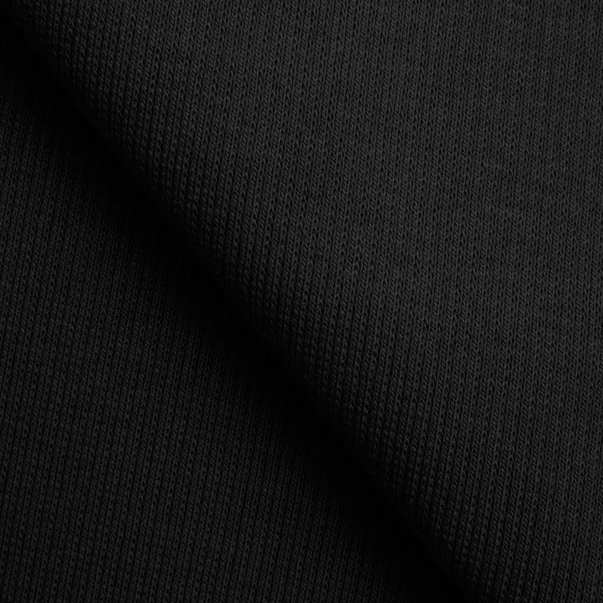 COTTON 2X1 RIB KNIT FABRIC WITH ELASTANE - BLACK - 350 GSM