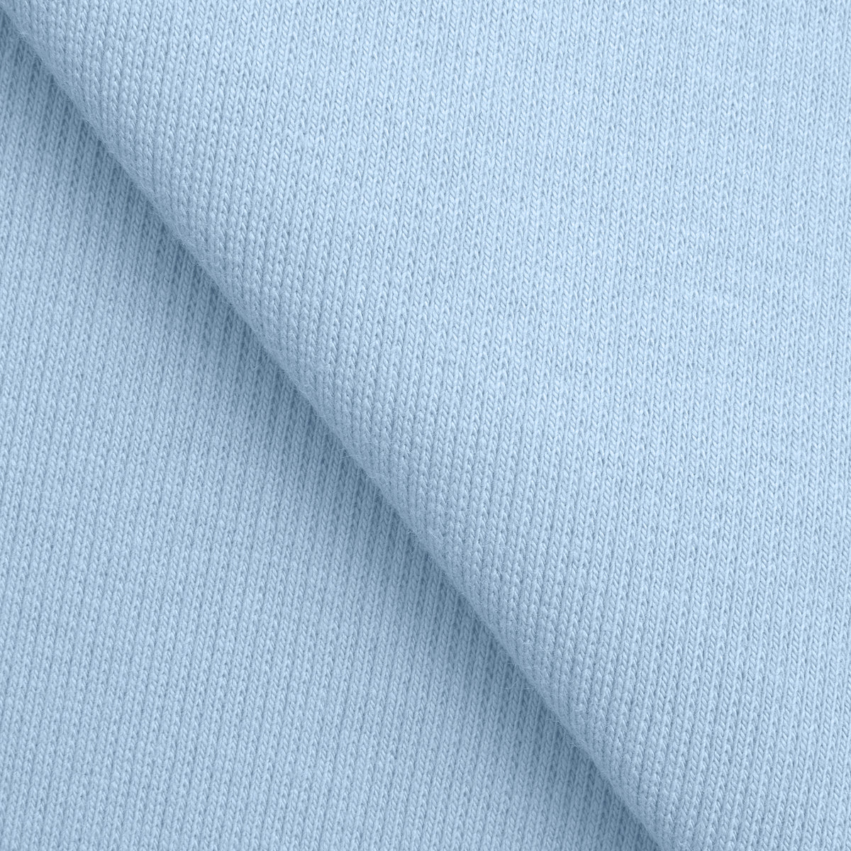 COTTON 2X1 RIB KNIT FABRIC WITH ELASTANE - AZURE BLUE - 350 GSM
