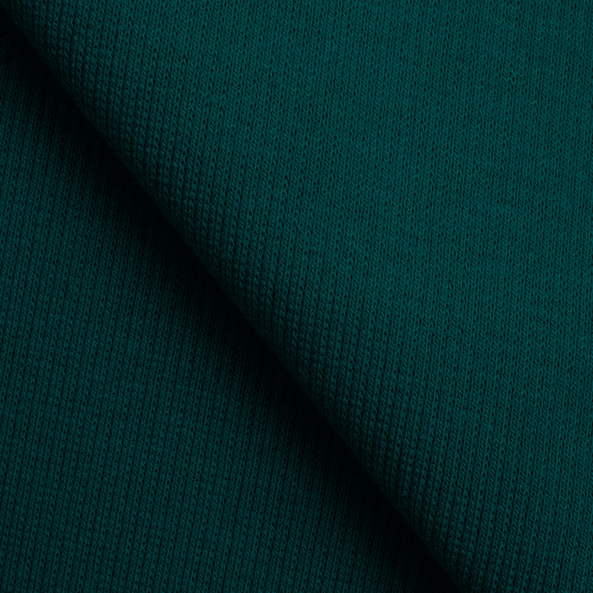 COTTON 2X1 RIB KNIT FABRIC WITH ELASTANE - DARK TEAL - 350 GSM