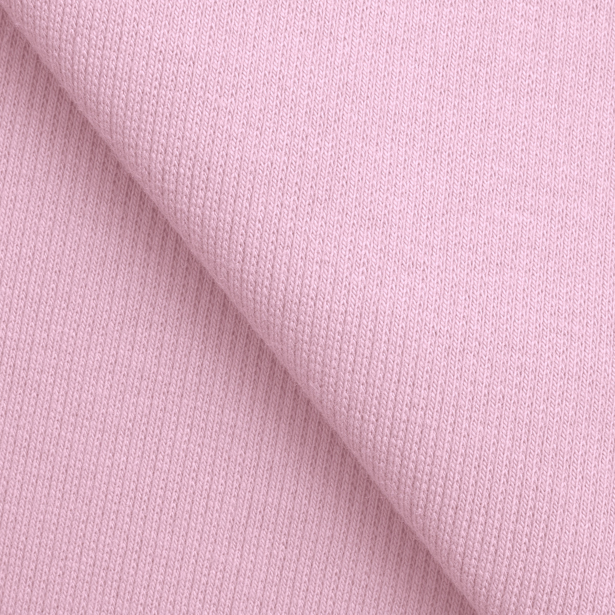 COTTON 2X1 RIB KNIT FABRIC WITH ELASTANE - POWDER PINK - 350 GSM